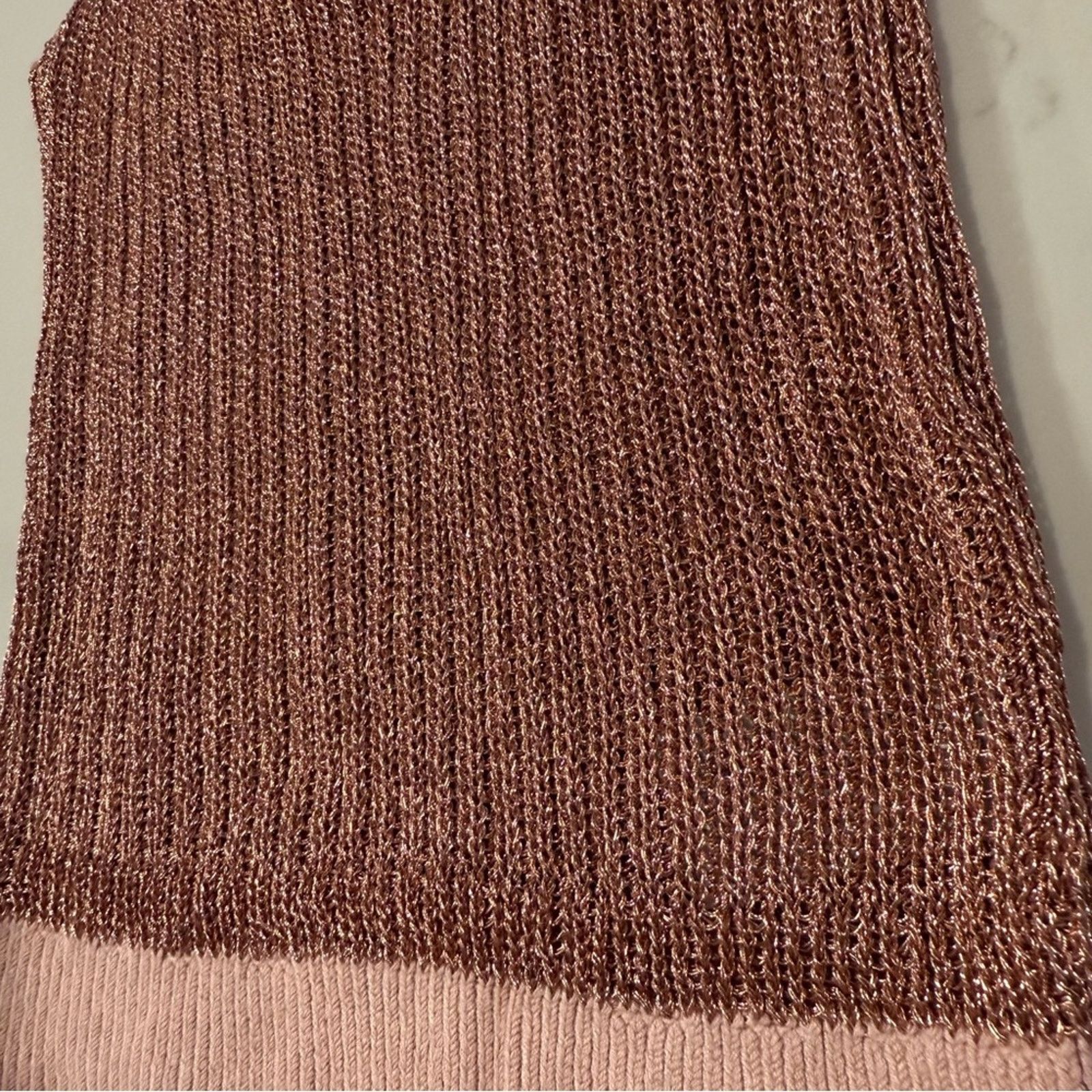 Free People Intimately Free People Rose Metallic Knit Bodysuit Womens XS Size XS / US 0-2 / IT 36-38 - 5 Thumbnail