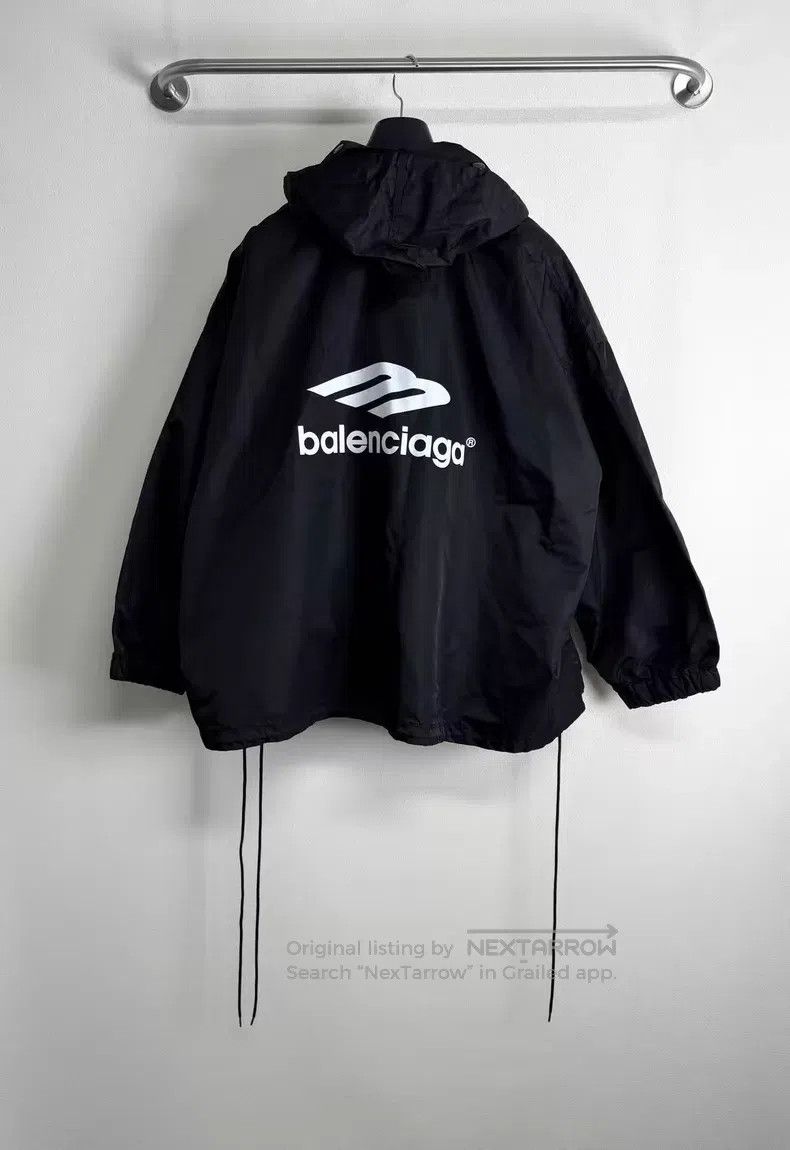 Balenciaga Balenciaga Black nylon 3B windbreaker Size US S / EU 44-46 / 1 - 2 Thumbnail