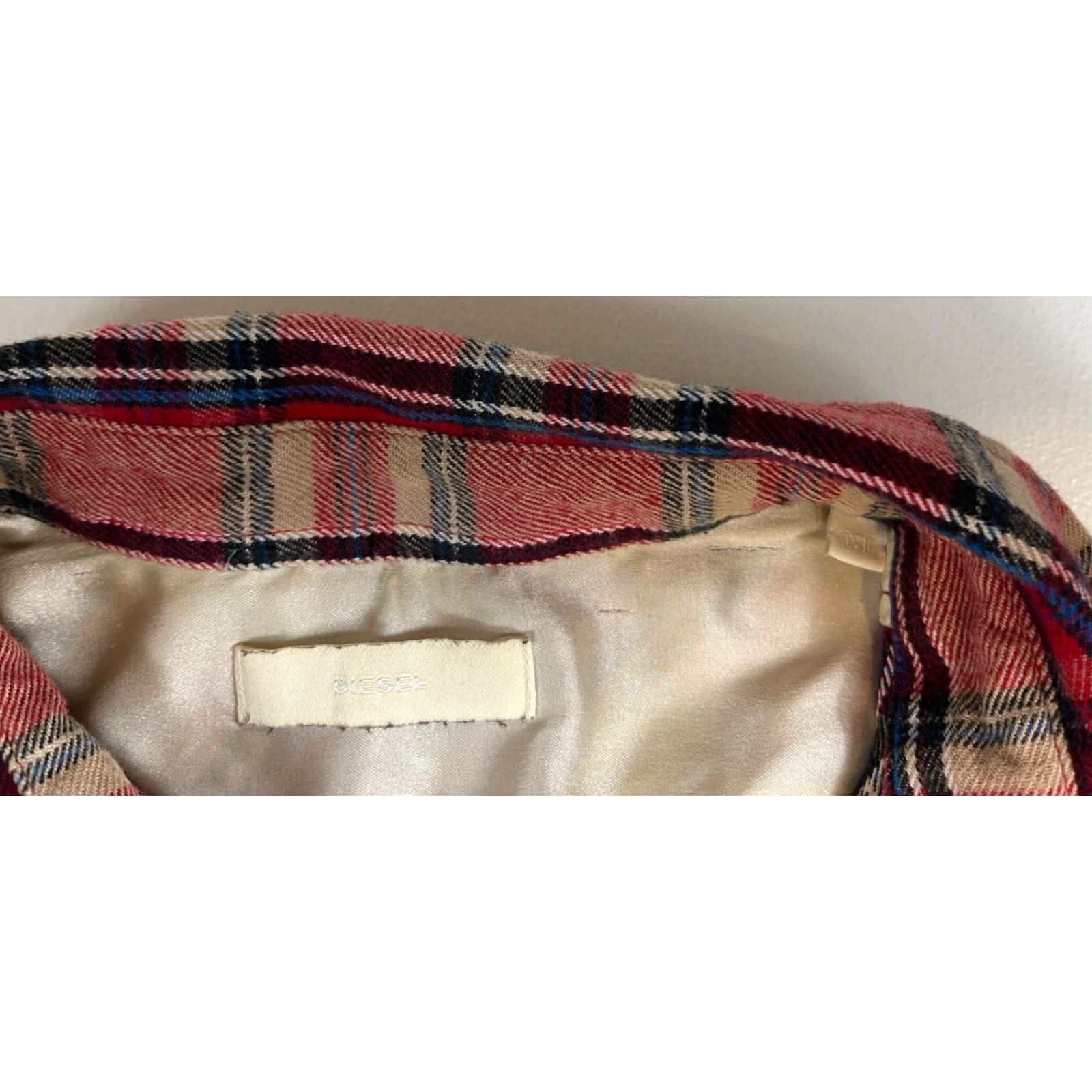 Diesel Diesel Button-Up Flannel Shirt Plaid Streetwear Sz M Men’s Red 100% Cotton Long Sleeve Collared Casual Regular Fit Logo Decade City Classic Size US M / EU 48-50 / 2 - 4 Thumbnail