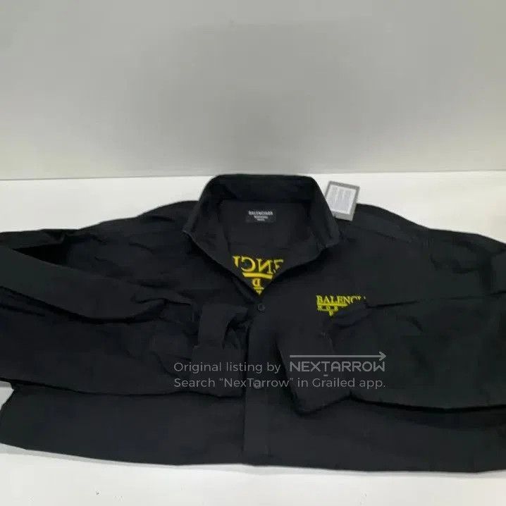 Balenciaga Balenciaga Black Logo Casual Long Sleeve Shirt. Size US M / EU 48-50 / 2 - 5 Thumbnail