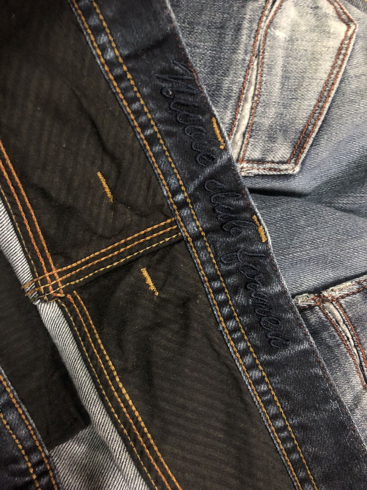If Six Was Nine × Le Grande Bleu (L.G.B.) × Nicole Club Nicole Clube For Men boot Cut Distressed Denim Pants Size US 32 / EU 48 - 3 Thumbnail