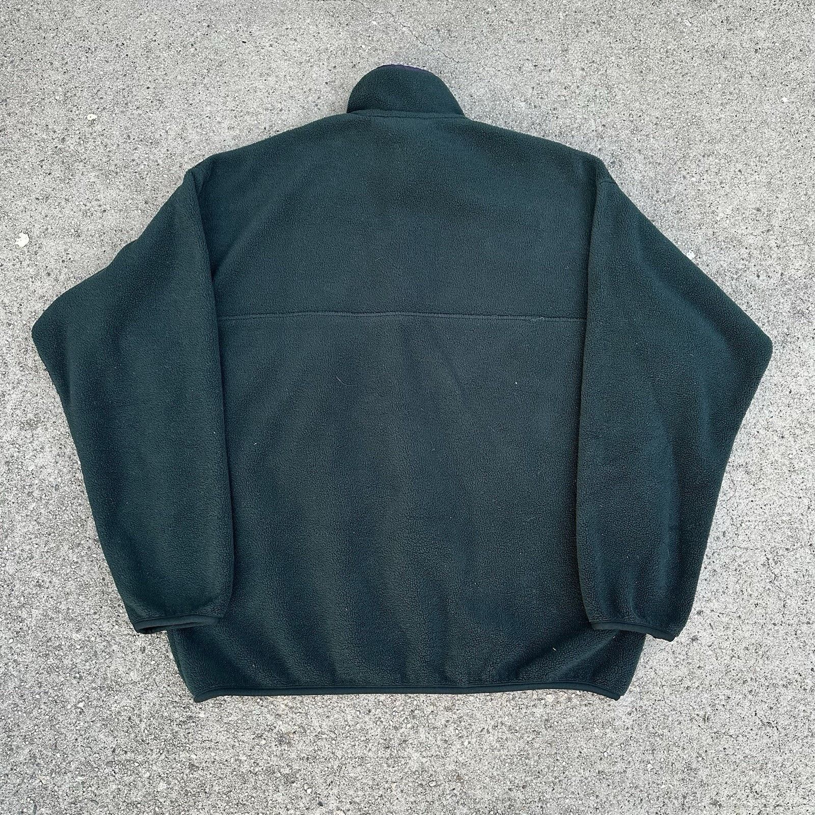 Patagonia × Vintage Vintage 90s Patagonia Synchilla Green Snap T Fleece Sweater Size US XL / EU 56 / 4 - 3 Thumbnail