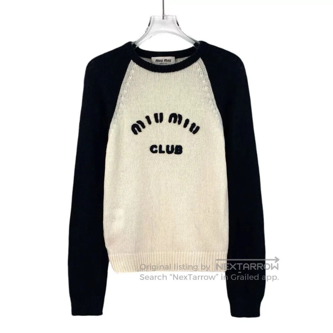 Miu Miu miu miu color block logo sweater. Size S / US 4 / IT 40 - 1 Thumbnail