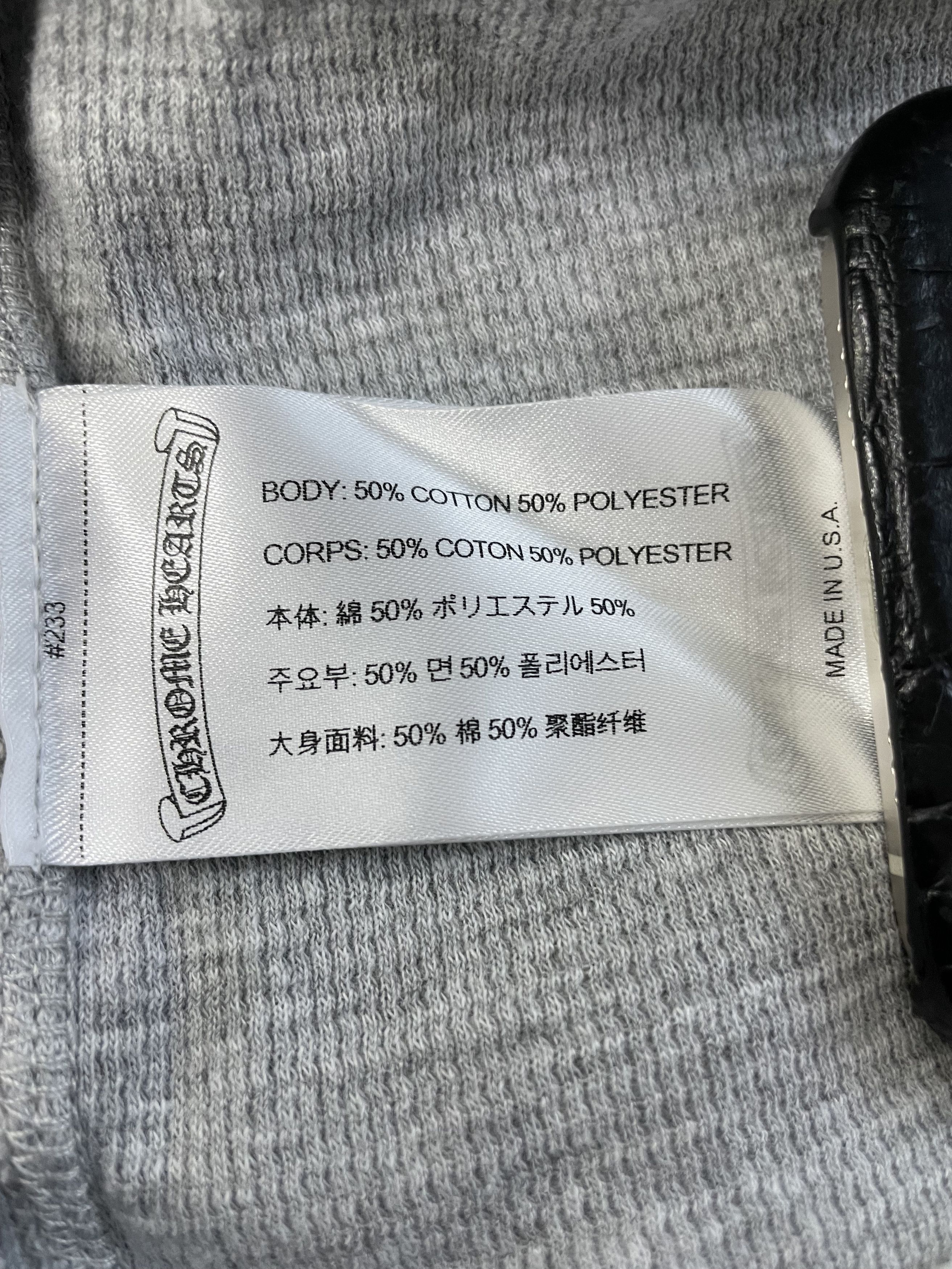 Chrome Hearts Chrome Hearts Dagger Grey Waffle Thermal Long Sleeve Shirt Size L / US 10 / IT 46 - 9 Thumbnail