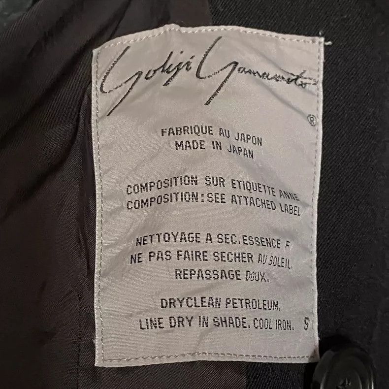 Yohji Yamamoto yohji yamamoto Mainline Black Single Side Open Angle Doveta Size US S / EU 44-46 / 1 - 8 Thumbnail