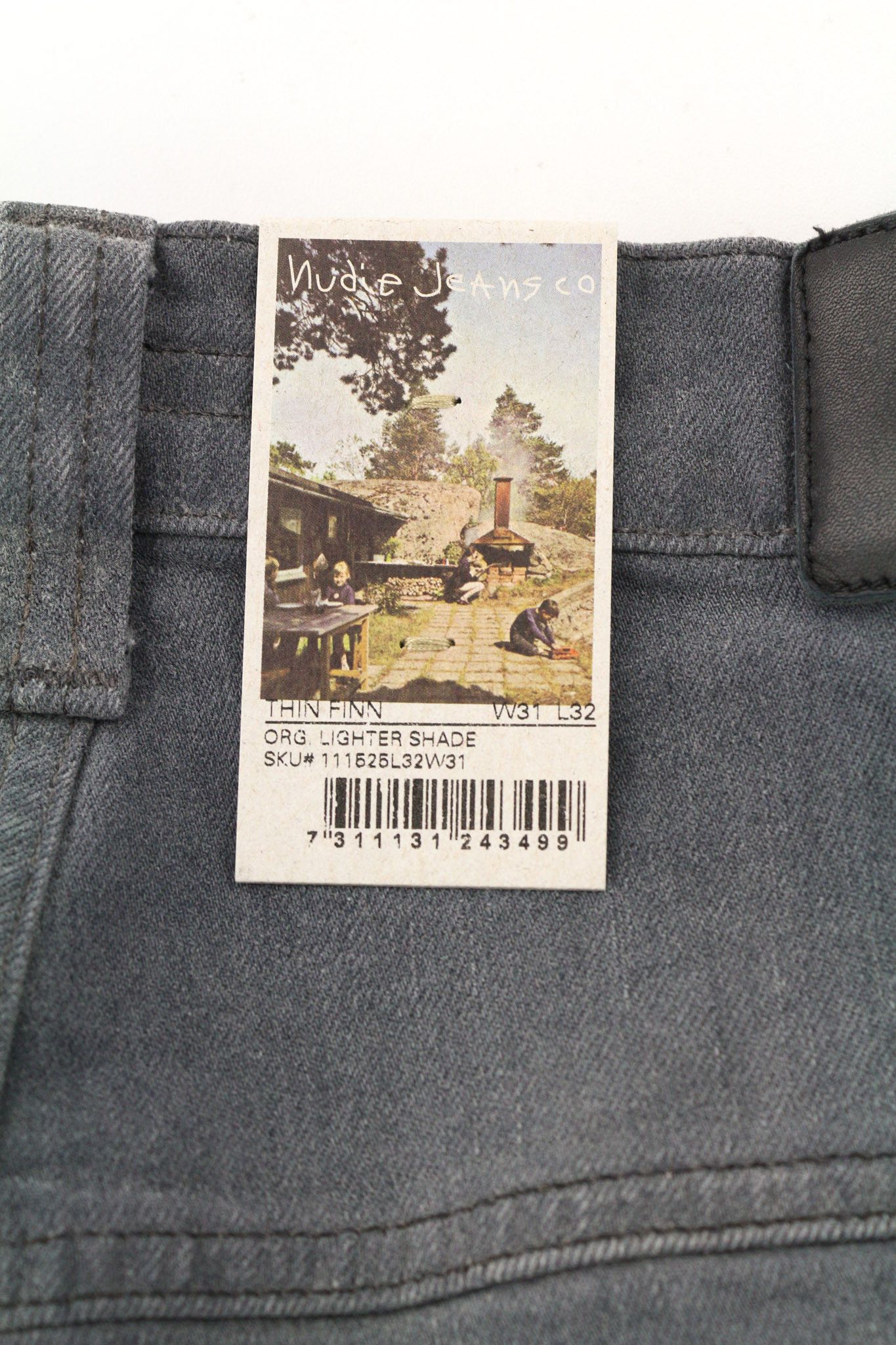 Nudie Jeans THIN FINN W31/L32 Slim Fit Grey Stretch Jeans 80641 Size US 31 - 6 Thumbnail