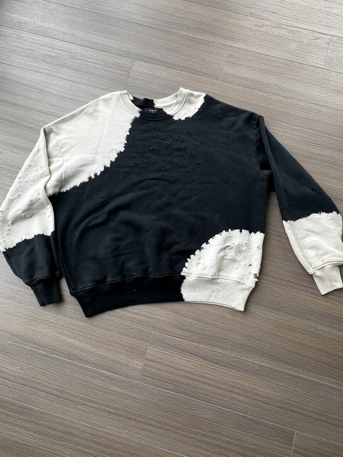 Amiri Shotgun Bleached Oversize Crew Black Size US S / EU 44-46 / 1 - 2 Thumbnail