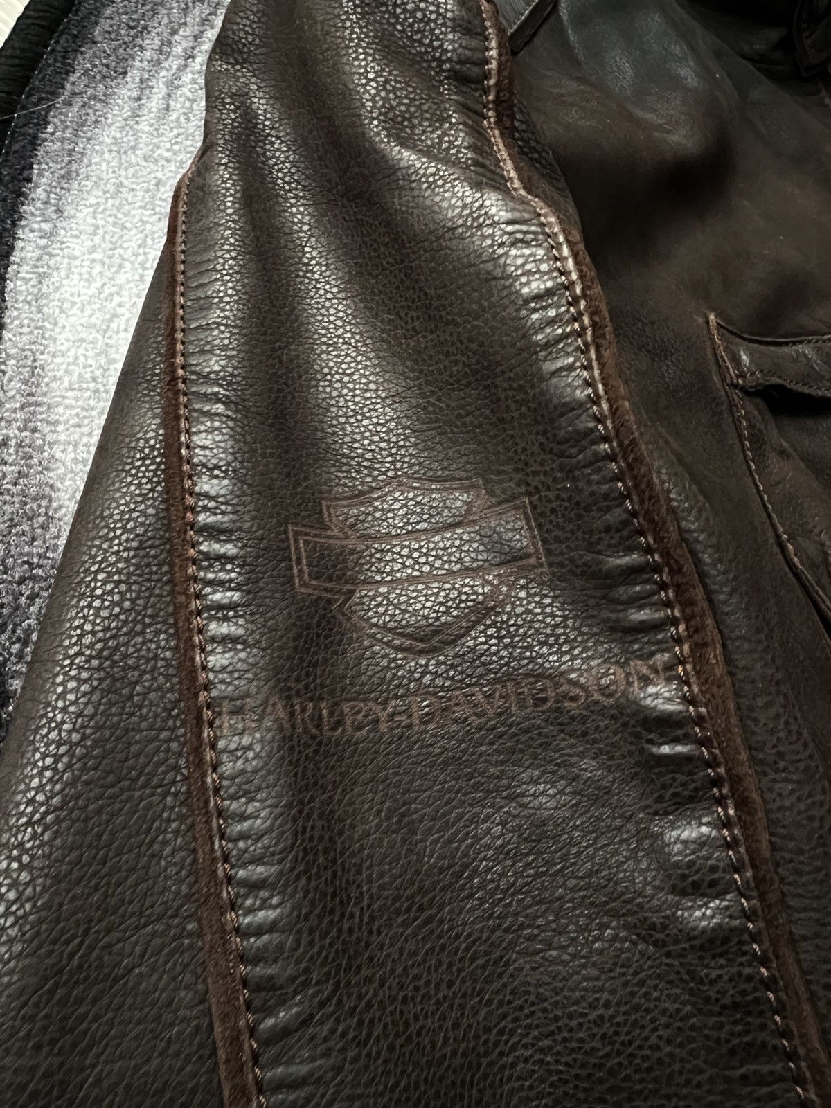 Harley Davidson × Vintage Vintage Rare Harley Davidson Faded motorcyle Jacket Size US XL / EU 56 / 4 - 3 Thumbnail