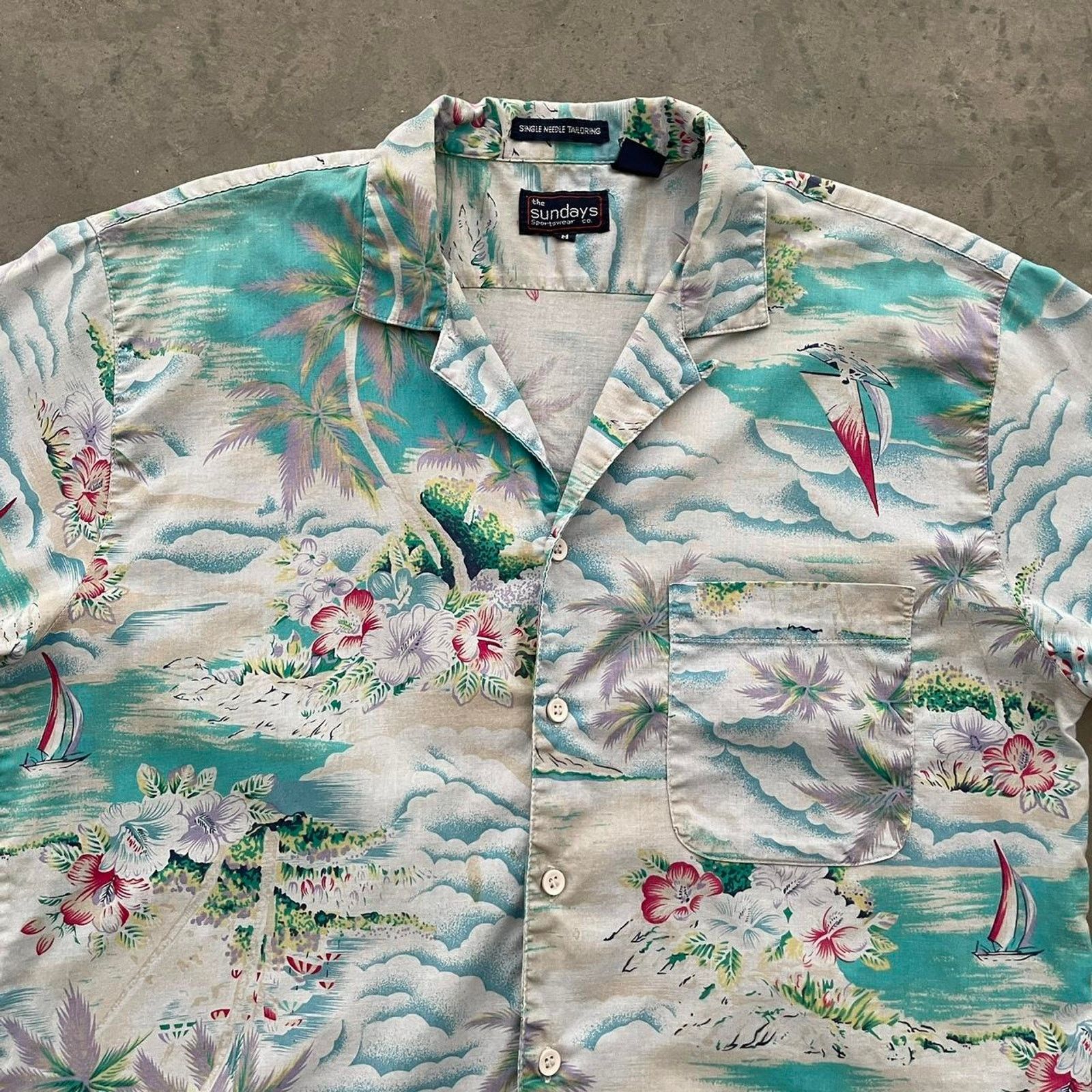Vintage Vintage The Sundays Thin Hawaiian Shirt Size US M / EU 48-50 / 2 - 2 Thumbnail