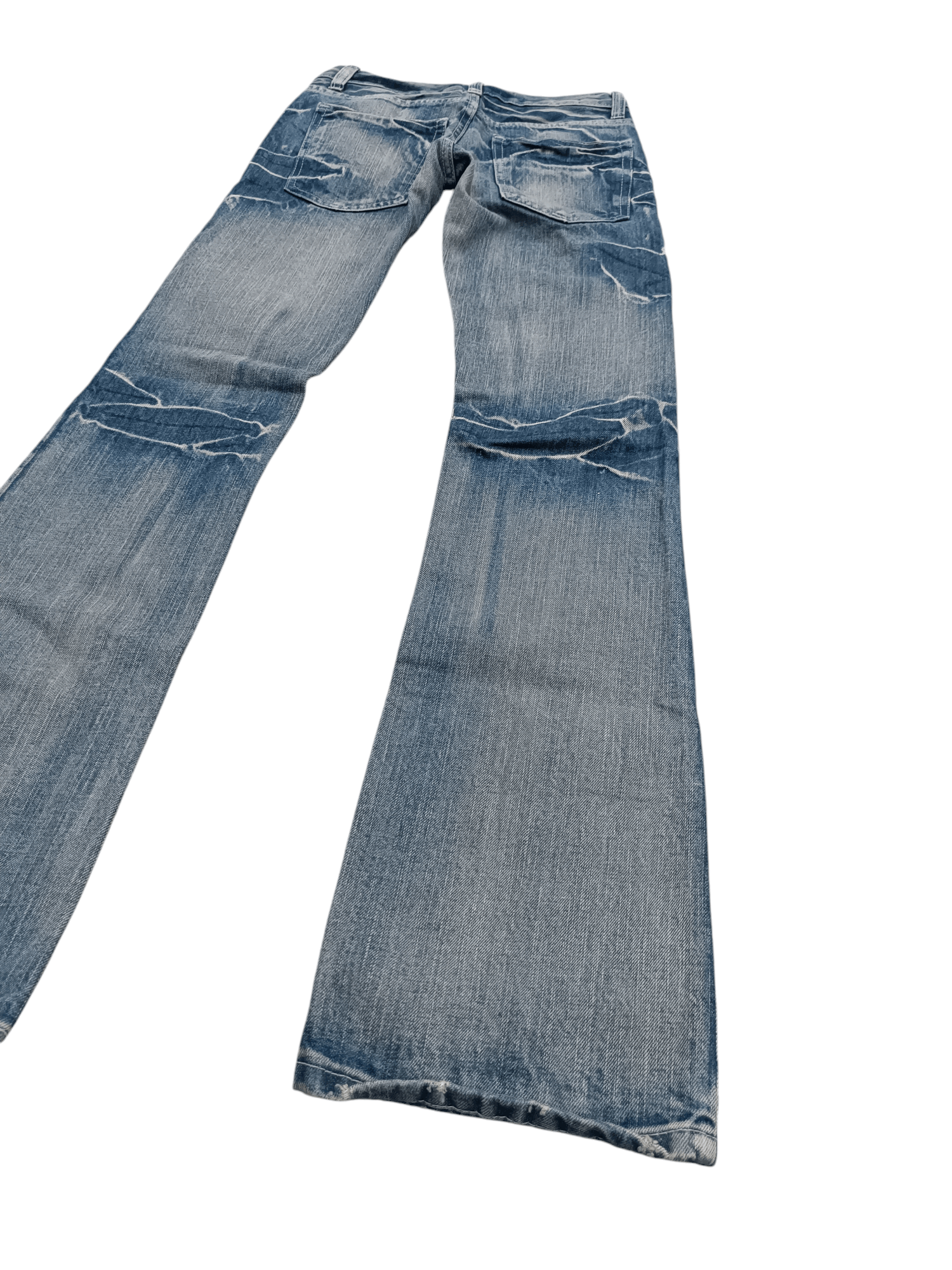 Japanese Brand Flared K.U.I Whiskers Faded Boot Cut Jeans Size US 28 / EU 44 - 14 Thumbnail