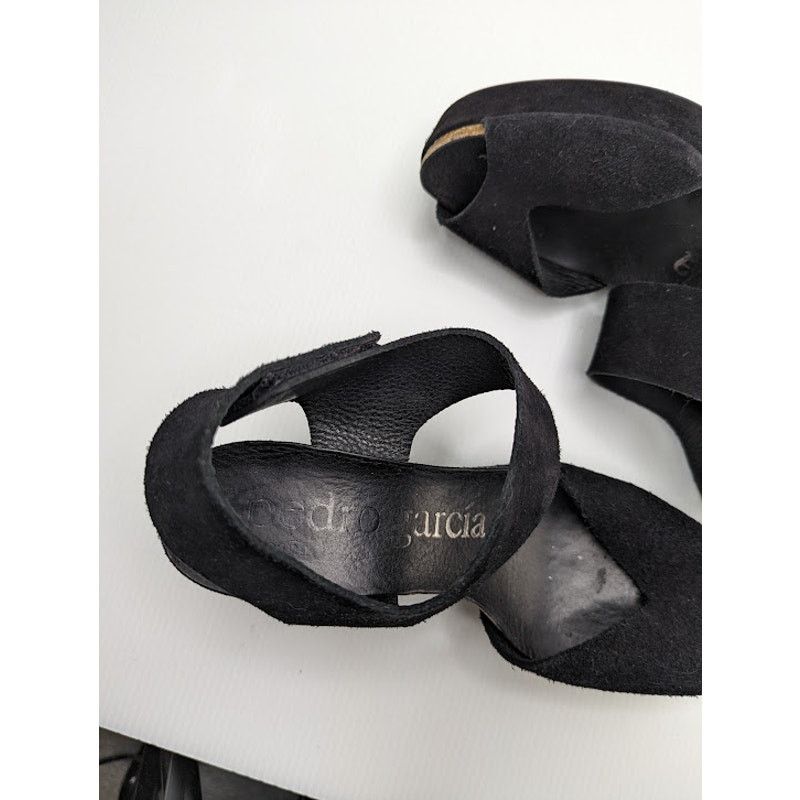 Pedro Garcia pedro garcia suede platform sandals heels black sz 9 (39.5) Size US 9 / IT 39 - 8 Thumbnail