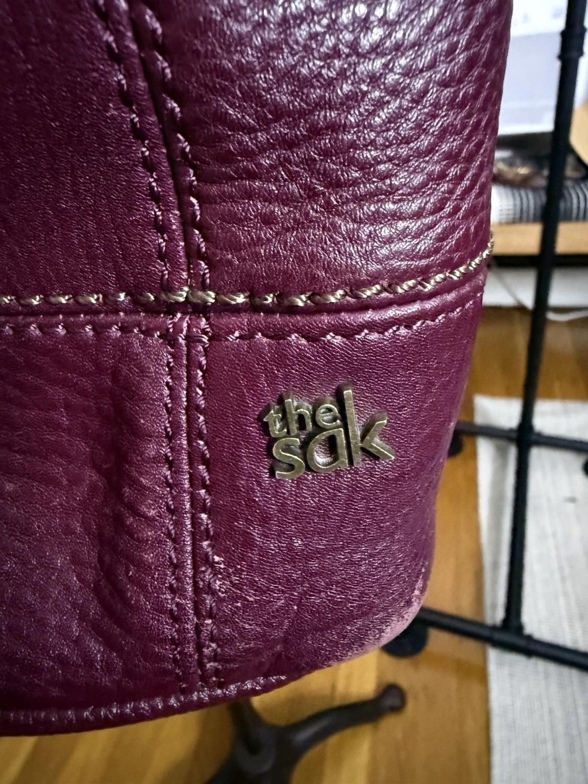 The Sak The Sak Genuine Leather De Young Crossbody Burgundy Wine Size ONE SIZE - 2 Thumbnail