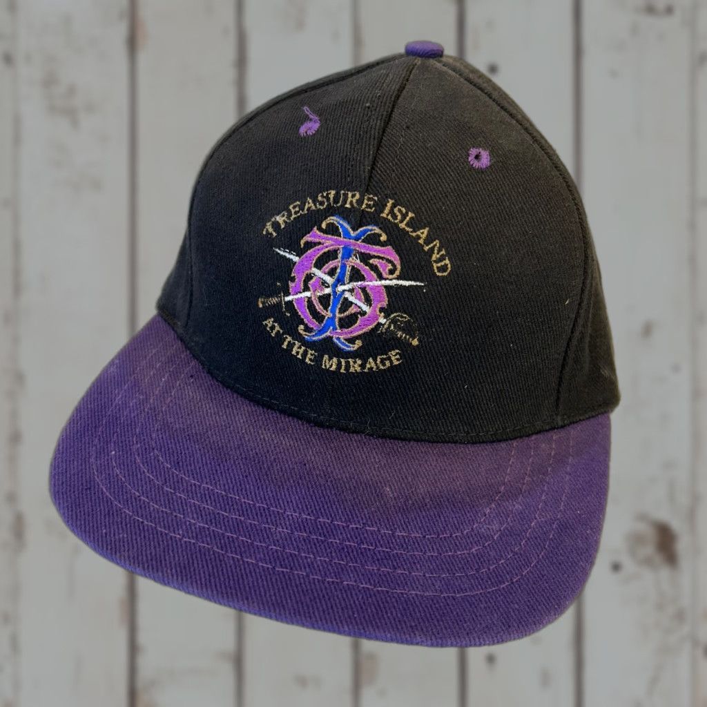 Vintage VINTAGE Mirage USA Snapback Hat Unisex Adults One Size Black Purple Cotton Adjustable 90s City Classic USA Hat Size ONE SIZE - 1 Thumbnail
