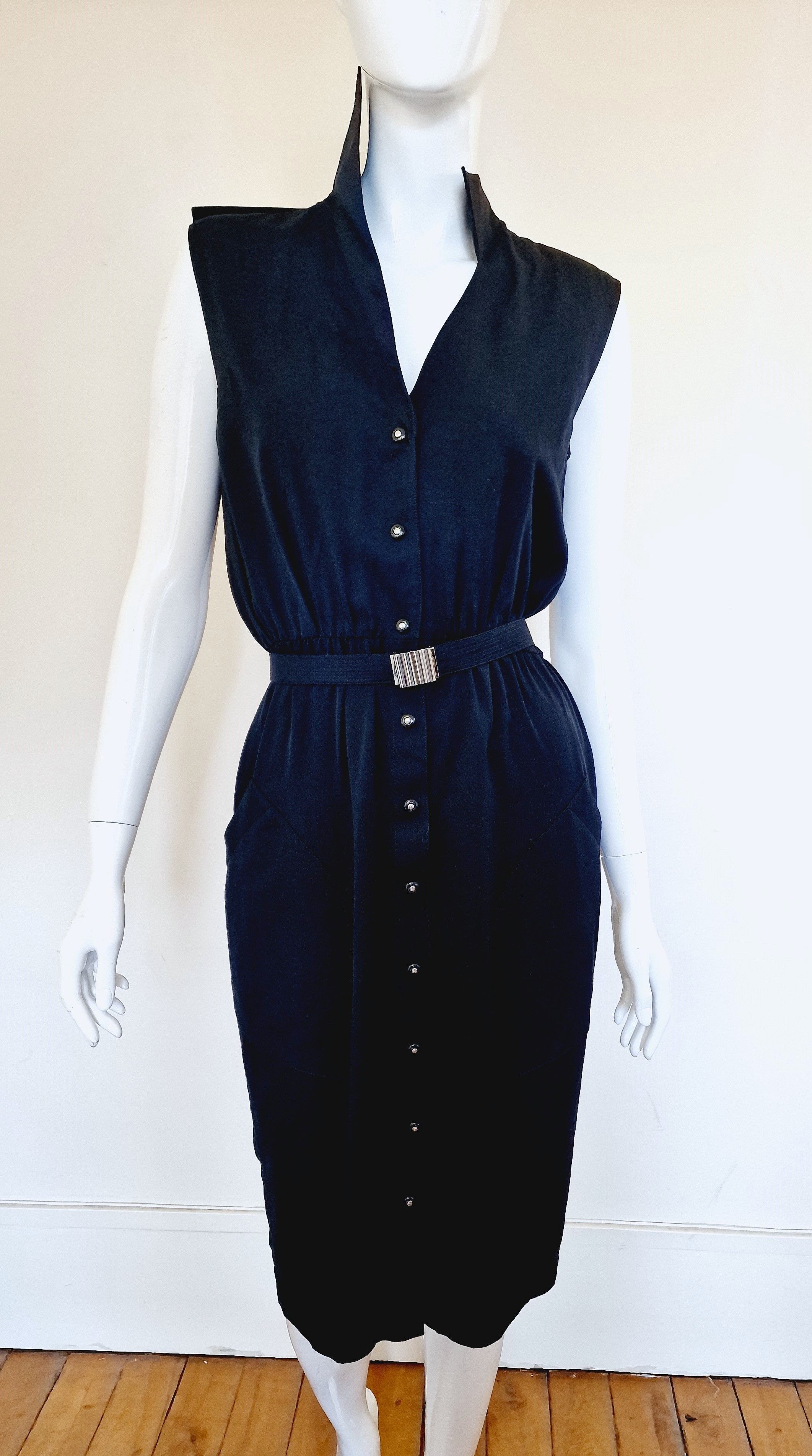 Thierry Mugler Thierry Mugler Vampire Bondage Strap Back Evening Dress Size L / US 10 / IT 46 - 6 Thumbnail