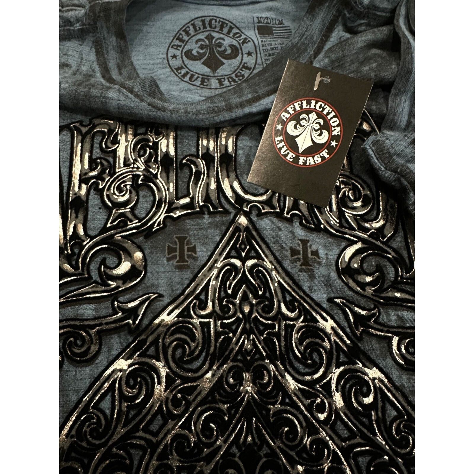 Affliction Affliction Clothing Men's T-Shirt Polaris Felt Graphic Tee Size US XS / EU 42 / 0 - 3 Thumbnail