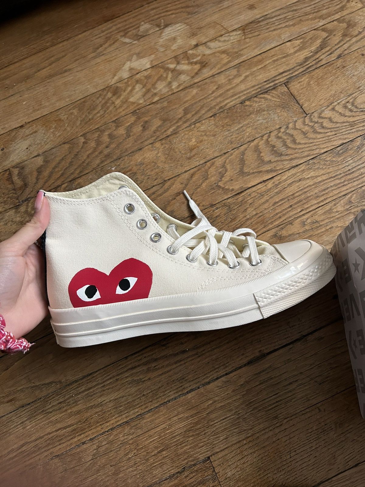 Comme des Garcons PLAY × Converse Sneakers montantes Converse x Comme des Garçons PLAY Blanc Size US 7 / EU 40 - 3 Thumbnail