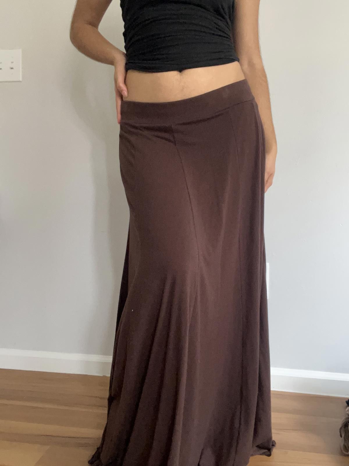 Cartoon Network Women’s low rise brown flowy long skirt Size 32" / US 10 / IT 46 - 6 Thumbnail