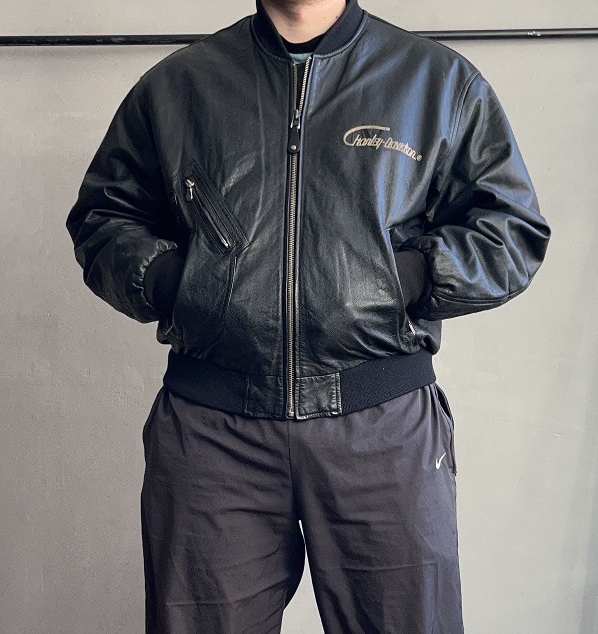 Harley Davidson × Vintage Harley Davidson leather jacket vintage Size US L / EU 52-54 / 3 - 5 Thumbnail