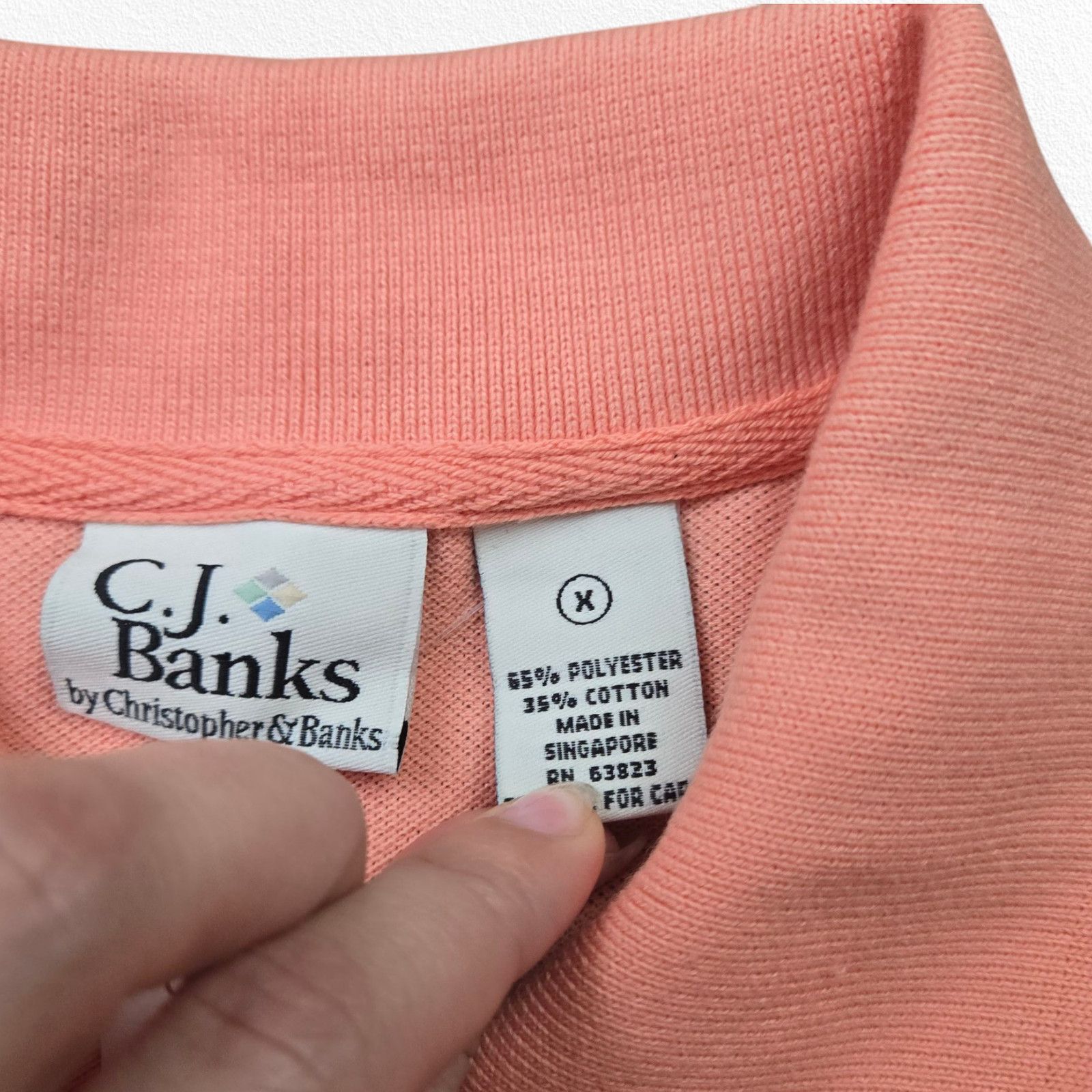 Vintage Y2K Salmon Pink Short Sleeve Polo Shirt Size 14W Size XL / US 12-14 / IT 48-50 - 4 Thumbnail