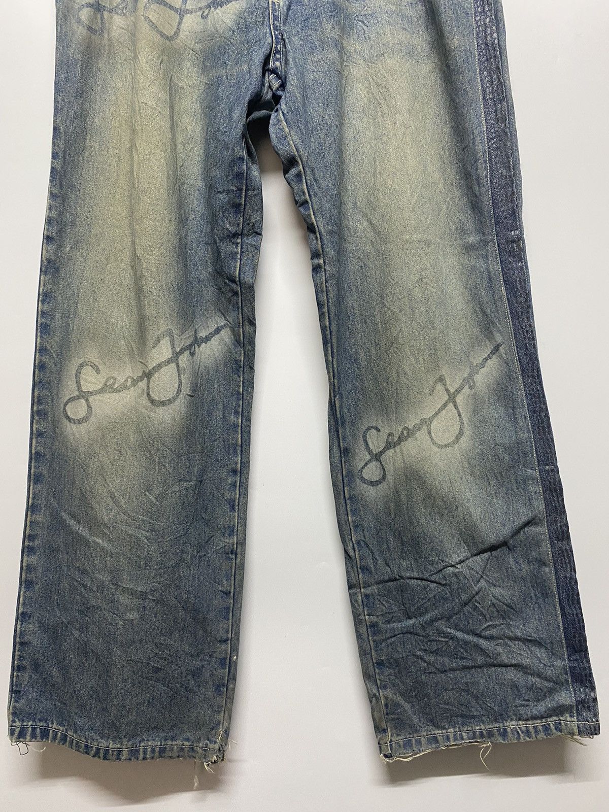 Sean John Sean John Mens Jeans Embroidered Sign Logo Retro Baggy Denim Size US 36 / EU 52 - 4 Thumbnail