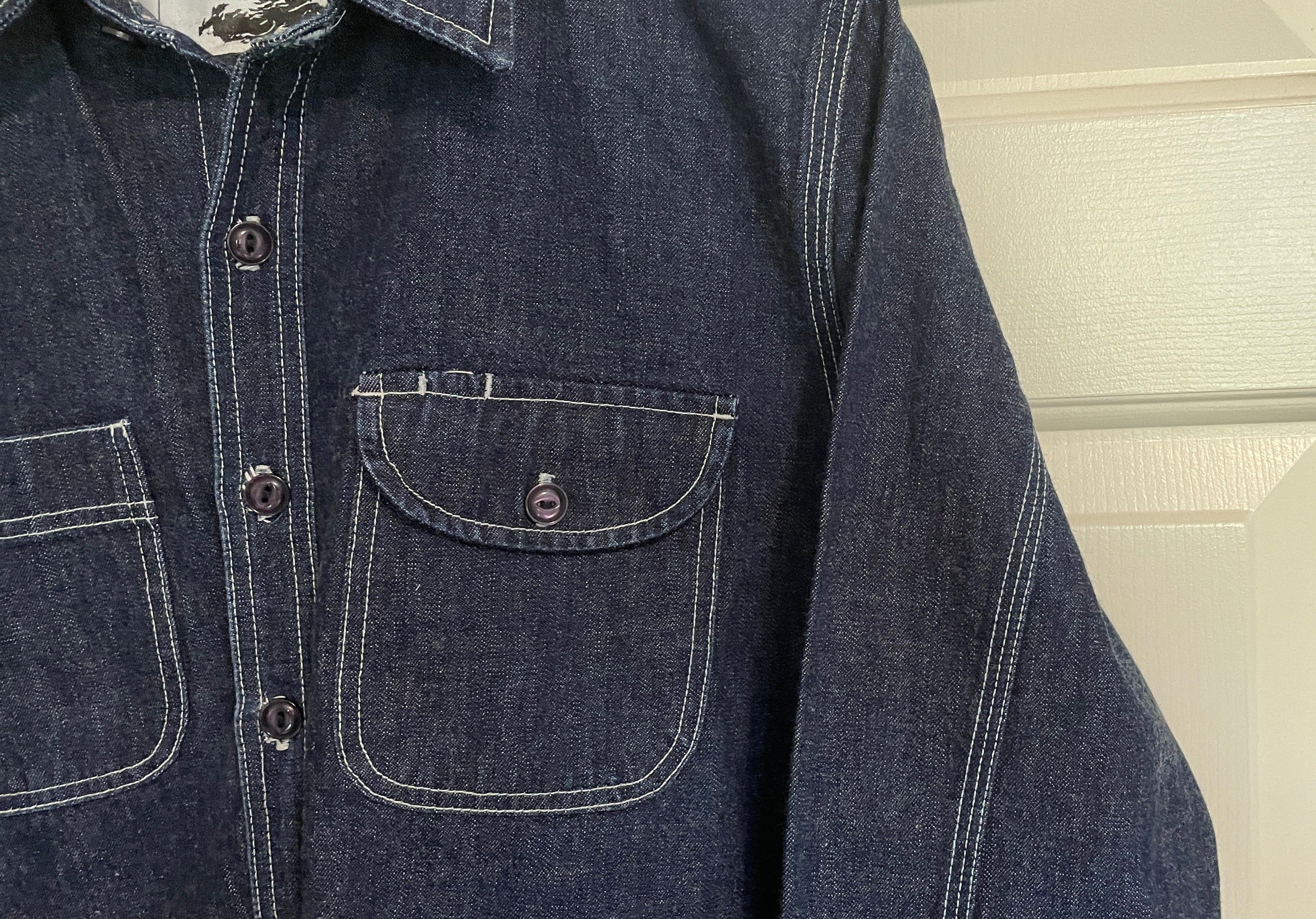 Rogue Territory Selvedge Denim Workshirt S-M Size US S / EU 44-46 / 1 - 9 Thumbnail