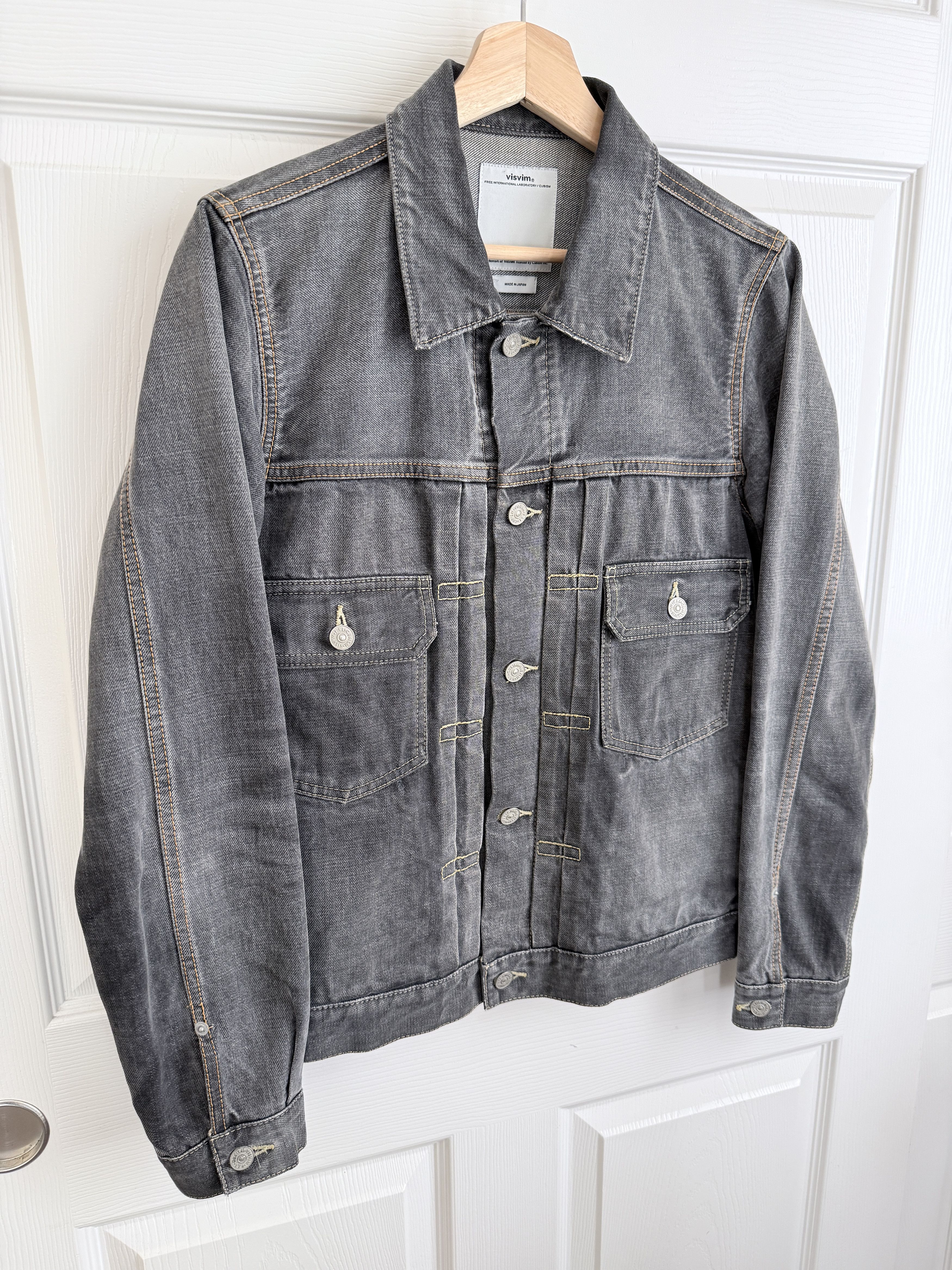 Visvim SS 101 JKT DMGD WASHED BLACK Size US M / EU 48-50 / 2 - 2 Thumbnail