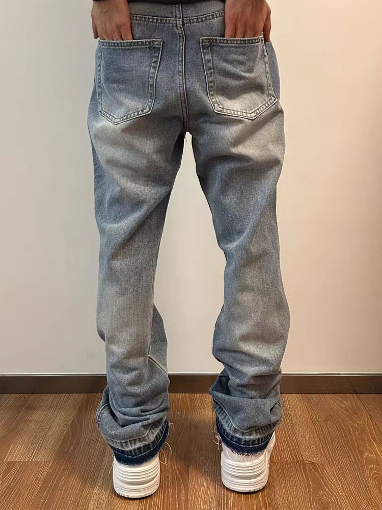 Japanese Brand × Jean Street Y2K Washed Fringed Raw Hem Micro Flare Jeans Size US 30 / EU 46 - 2 Thumbnail