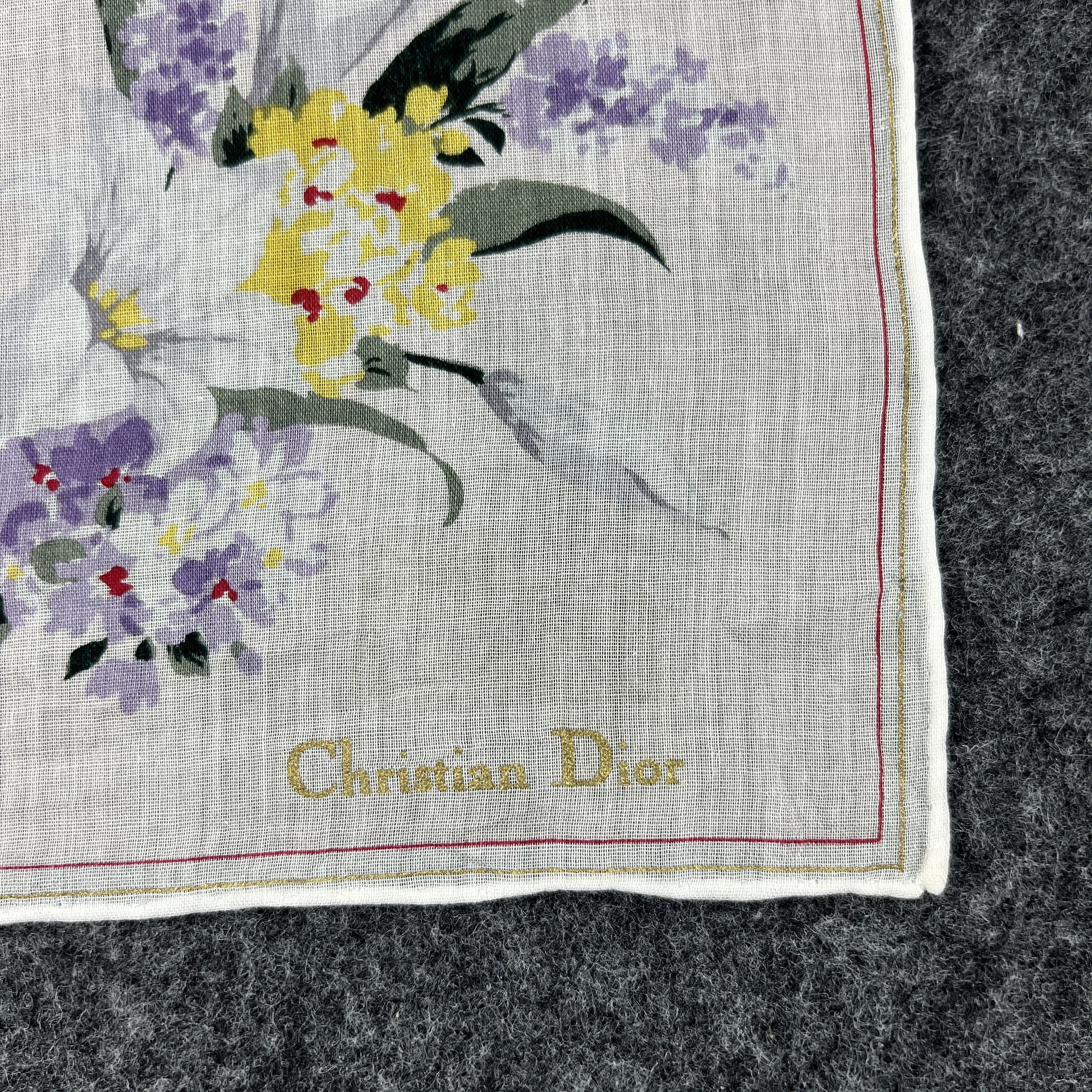 Vintage Christian Dior Handkerchief / Bandana / Neckerchief B138 Size ONE SIZE - 3 Thumbnail