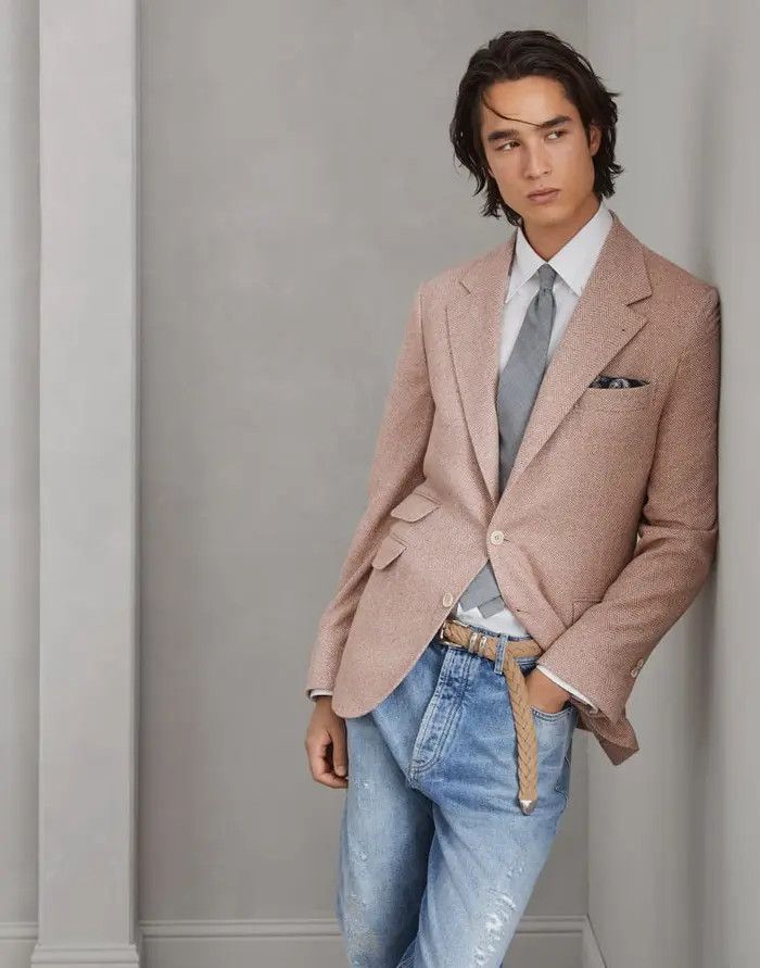 Brunello Cucinelli o1w1db10226 Suit Type Jacket in Dark Orange Size US L / EU 52-54 / 3 - 2 Thumbnail