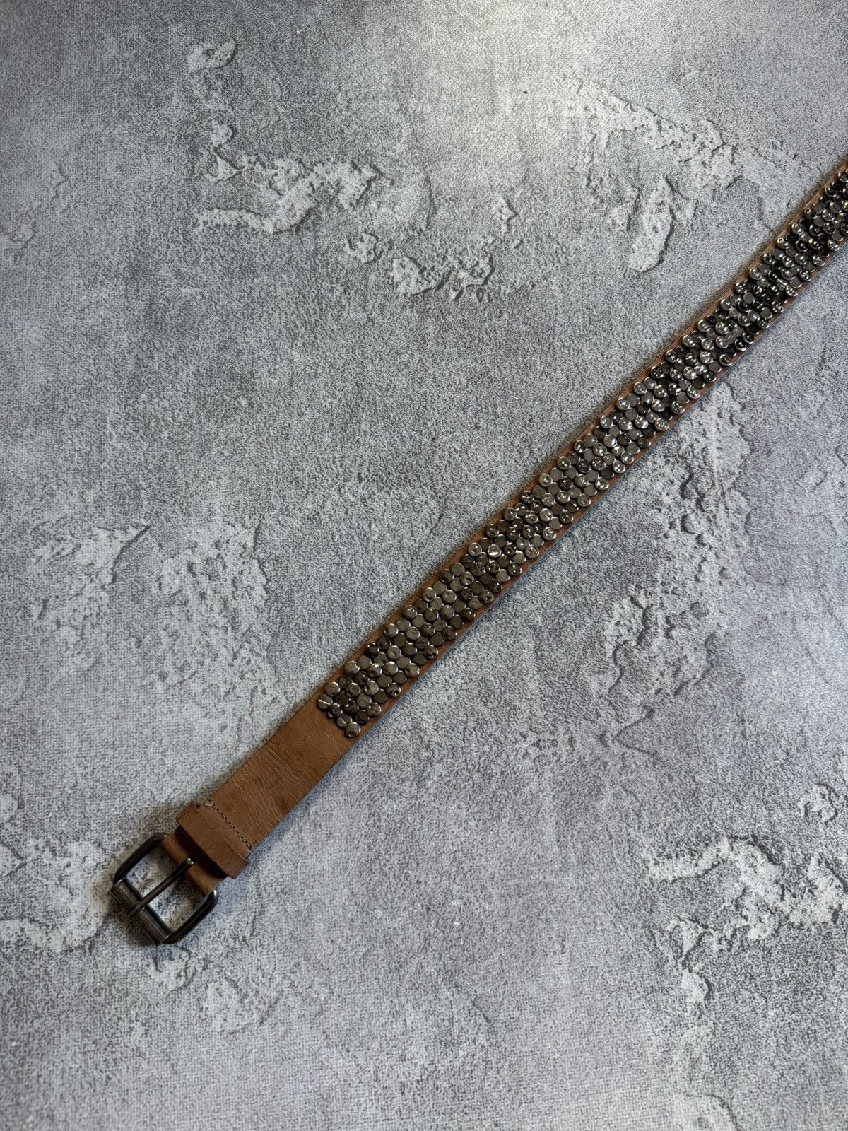 If Six Was Nine Retro leather metal rhinestones belt Y2K L.G.B. 90s opium Size ONE SIZE - 13 Thumbnail