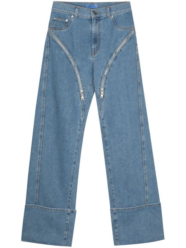 Mugler Mugler high rise zip up jeans Size 26" / US 2 / IT 38 - 1 Thumbnail