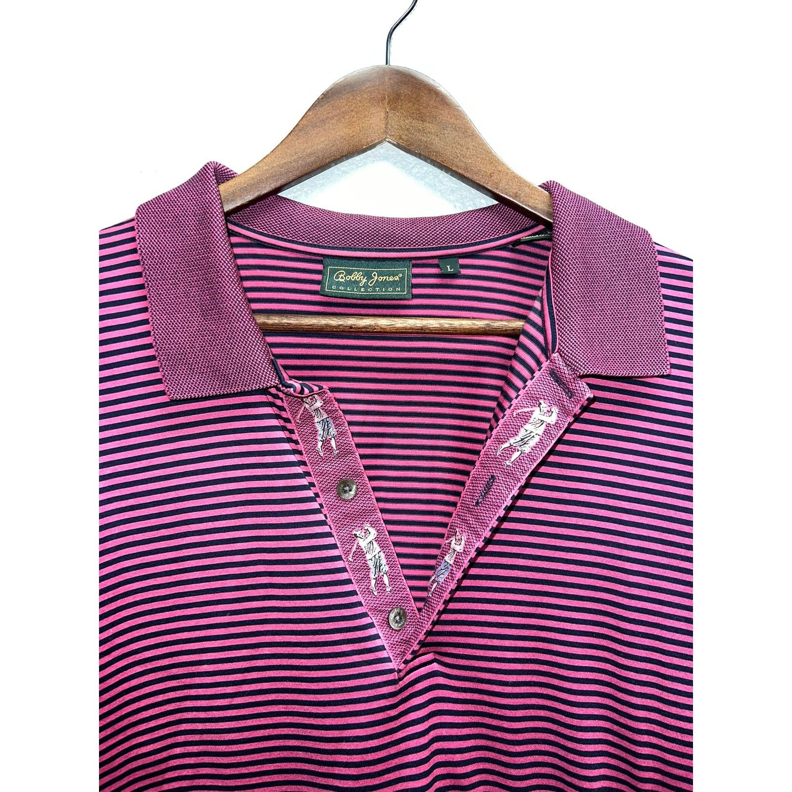 Bobby Jones Bobby Jones Golf Polo Collection Pink Black Golfing Large Size US L / EU 52-54 / 3 - 2 Thumbnail