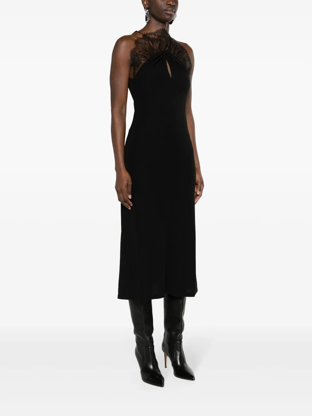 Givenchy o1y0925 Midi Dress in Black Size M / US 6-8 / IT 42-44 - 4 Thumbnail