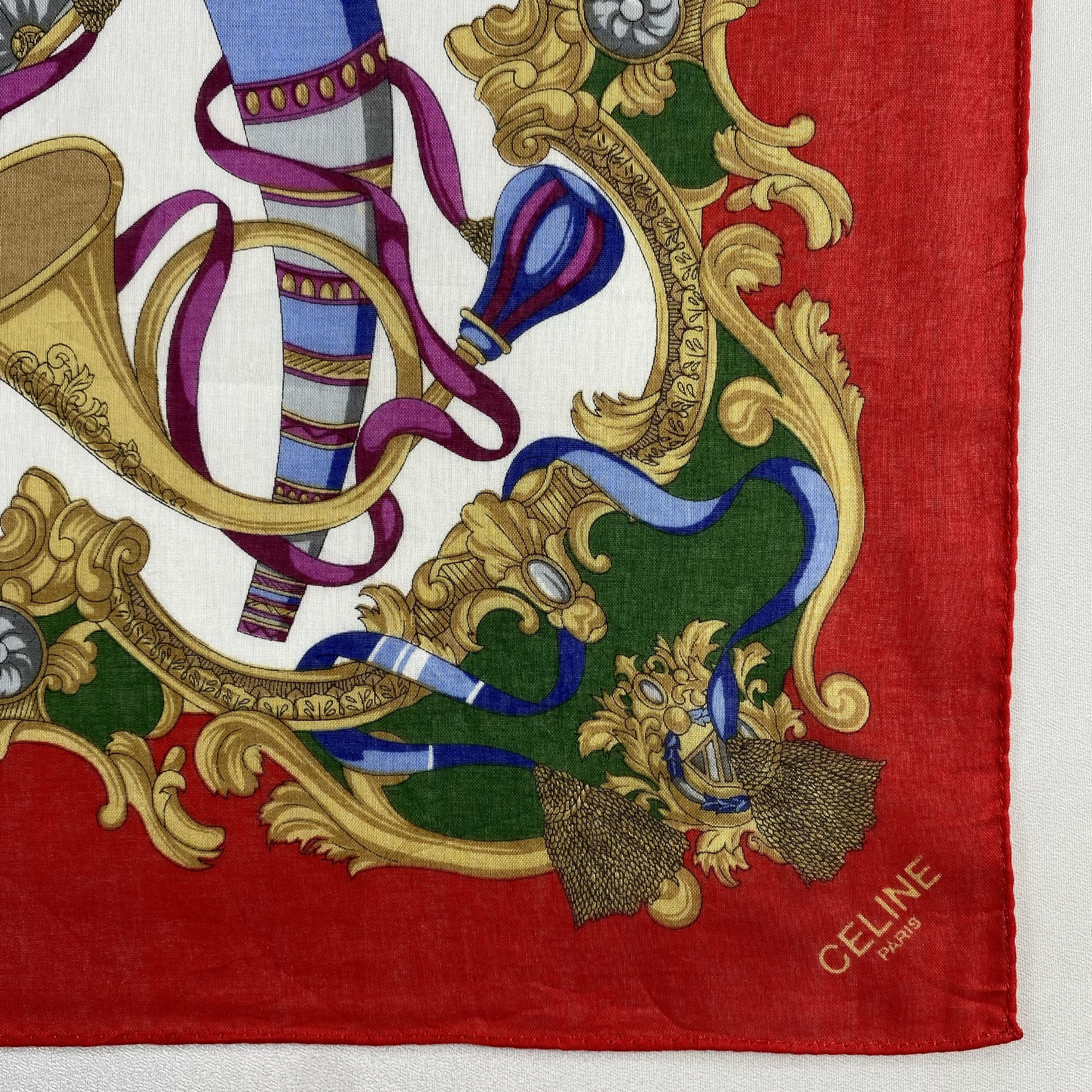 Celine × Vintage Celine Handkerchief / Neckerchief / Bandana-P1008 Size ONE SIZE - 3 Thumbnail
