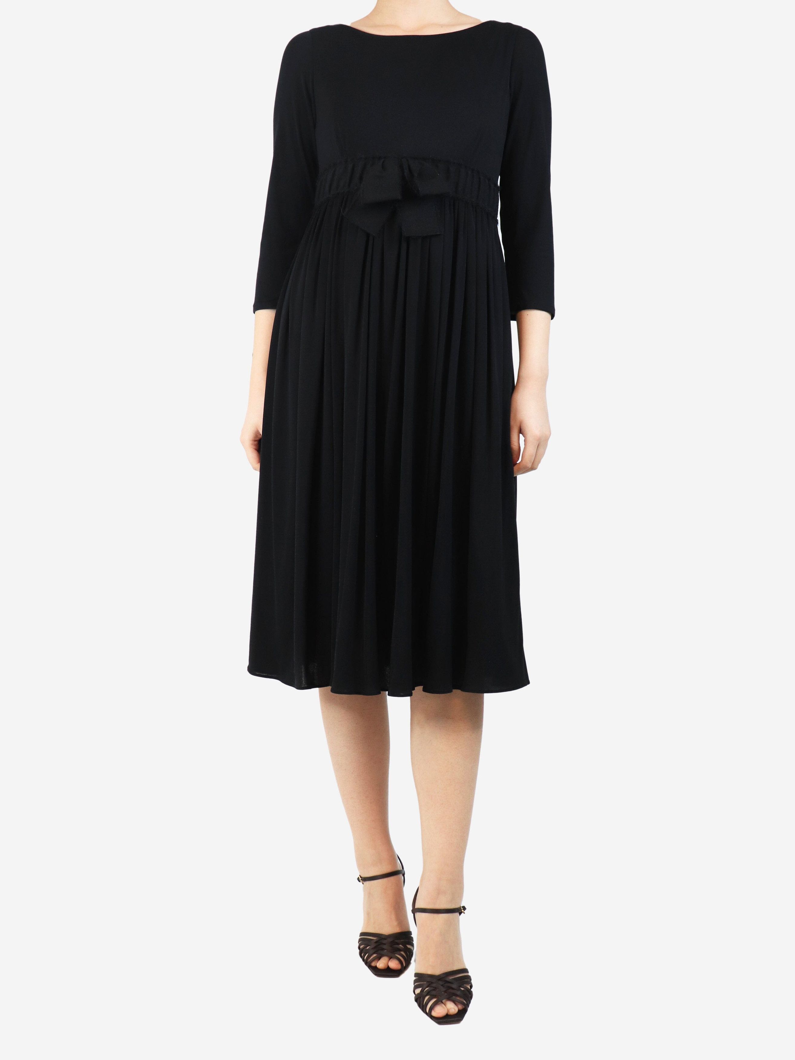 Giambattista Valli Black midi dress with bow detail - UK 12 Size M / US 6-8 / IT 42-44 - 1 Thumbnail