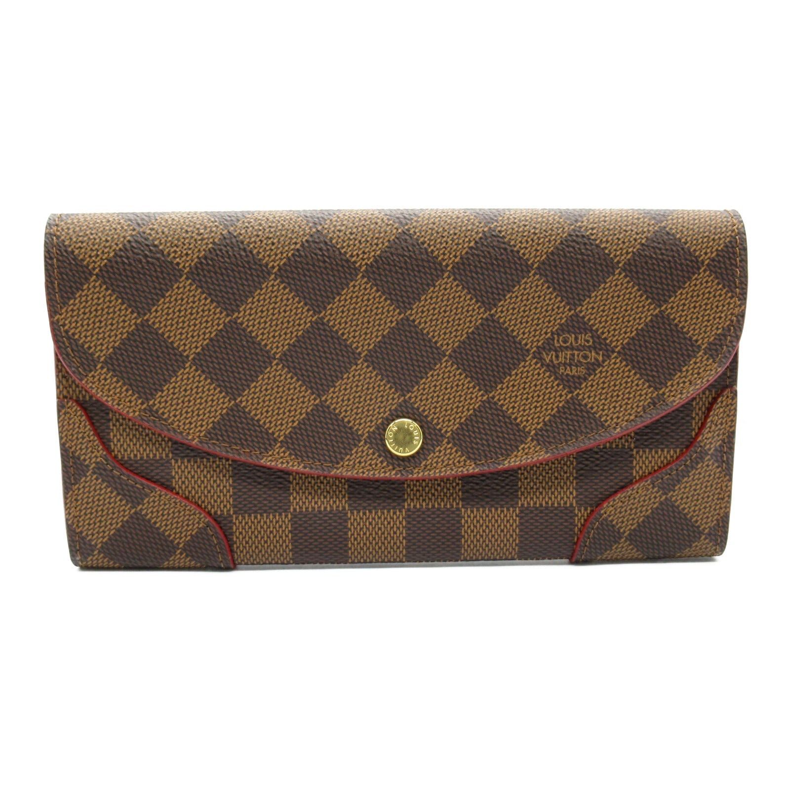 Louis Vuitton Louis Vuitton Portefeuil Kaisa Bi-Fold Long Wallet Coated Canvas Damier Brown Cerise Size ONE SIZE - 1 Thumbnail