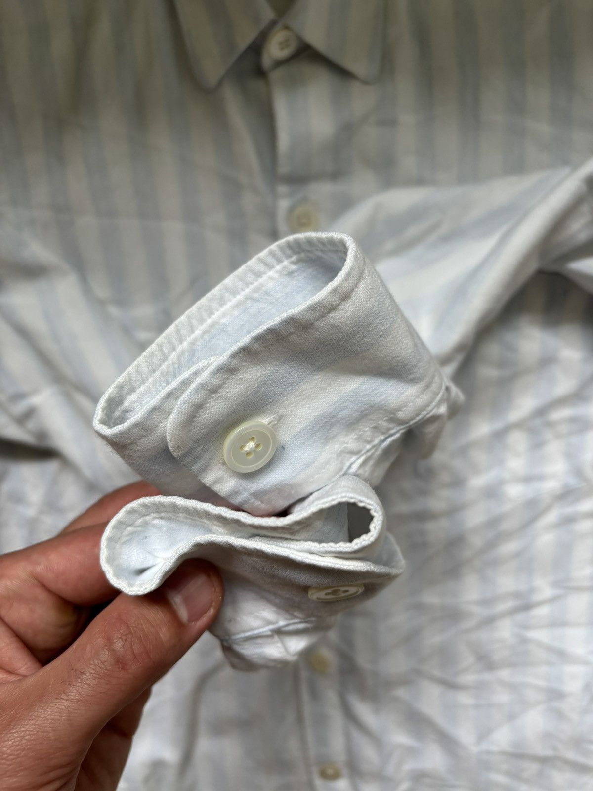 Our Legacy Our Legacy Men’s Shirt Size 46 Blue White Stripe Cotton Size US S / EU 44-46 / 1 - 15 Thumbnail
