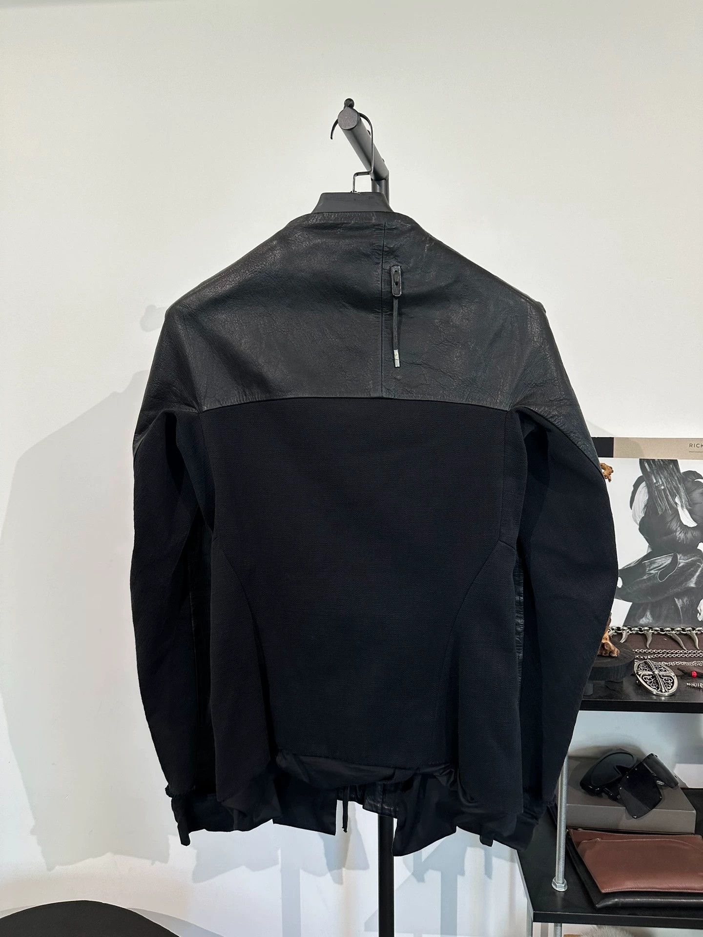Boris Bidjan Saberi BBS 11by Calfskin Leather Denim Paneled Jacket S Size US S / EU 44-46 / 1 - 1 Thumbnail