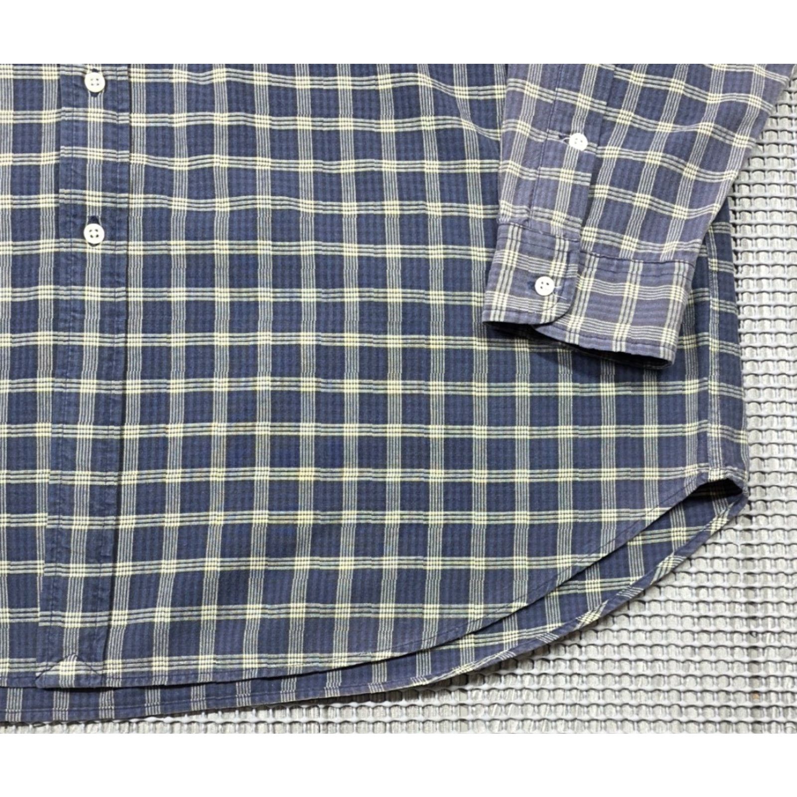 Polo Ralph Lauren VINTAGE Polo Ralph Lauren Blue Beige Plaid Long Sleeve Button Up Shirt M Twill Blake VTG Size US M / EU 48-50 / 2 - 4 Thumbnail