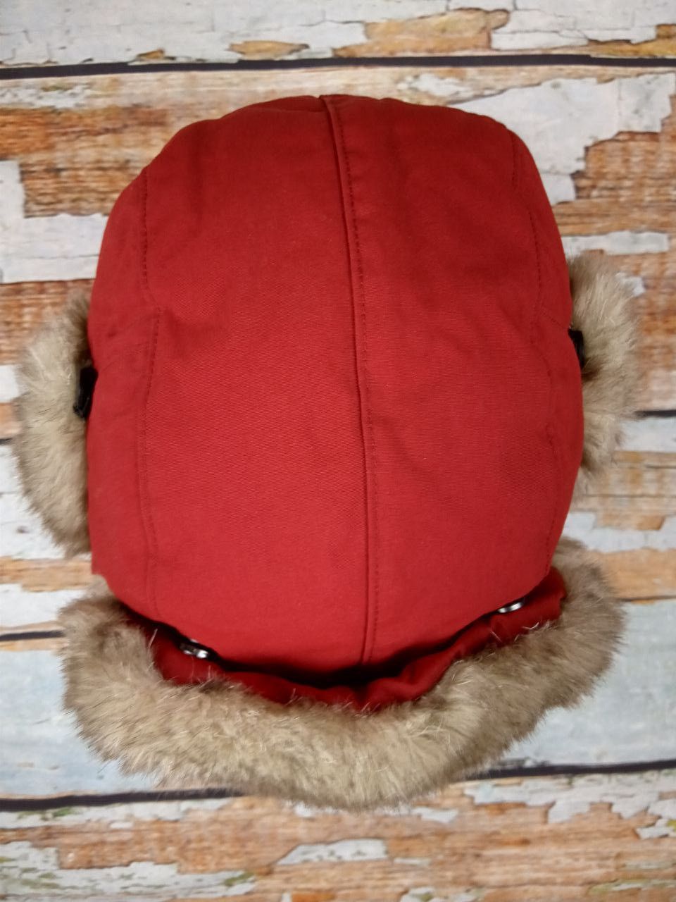 Napapijri Napapijri Geographic Red Trapper Hat OS Ushanka Winter Cap Size ONE SIZE - 5 Thumbnail
