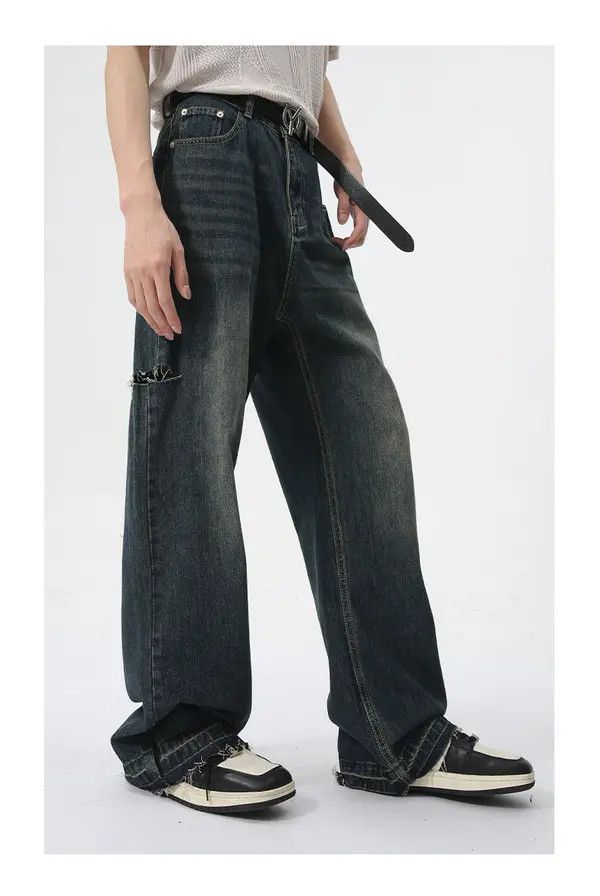 Japanese Brand Noriko x moto Street retro side hole design jeans Size US 32 / EU 48 - 5 Thumbnail