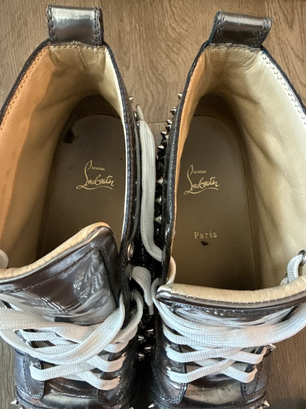 Christian Louboutin LOUIS FLAT ANTISPECCHIO/SPIKES Size US 11.5 / EU 44-45 - 8 Thumbnail