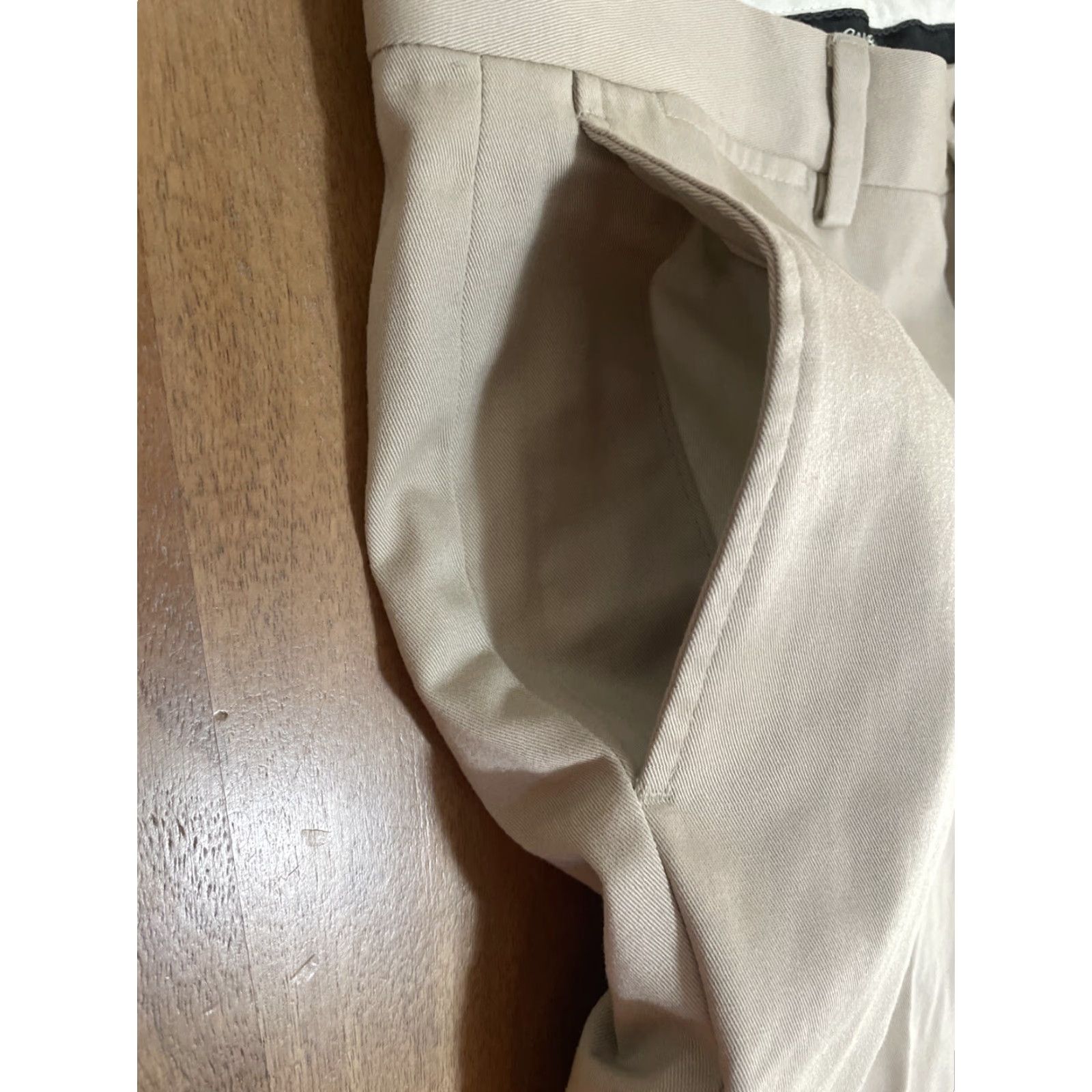 Eddie Bauer Eddie Bauer Chino Pants Mens 35 Relaxed Fit Straight Flat Front Beige 37x32 Size US 35 - 6 Thumbnail