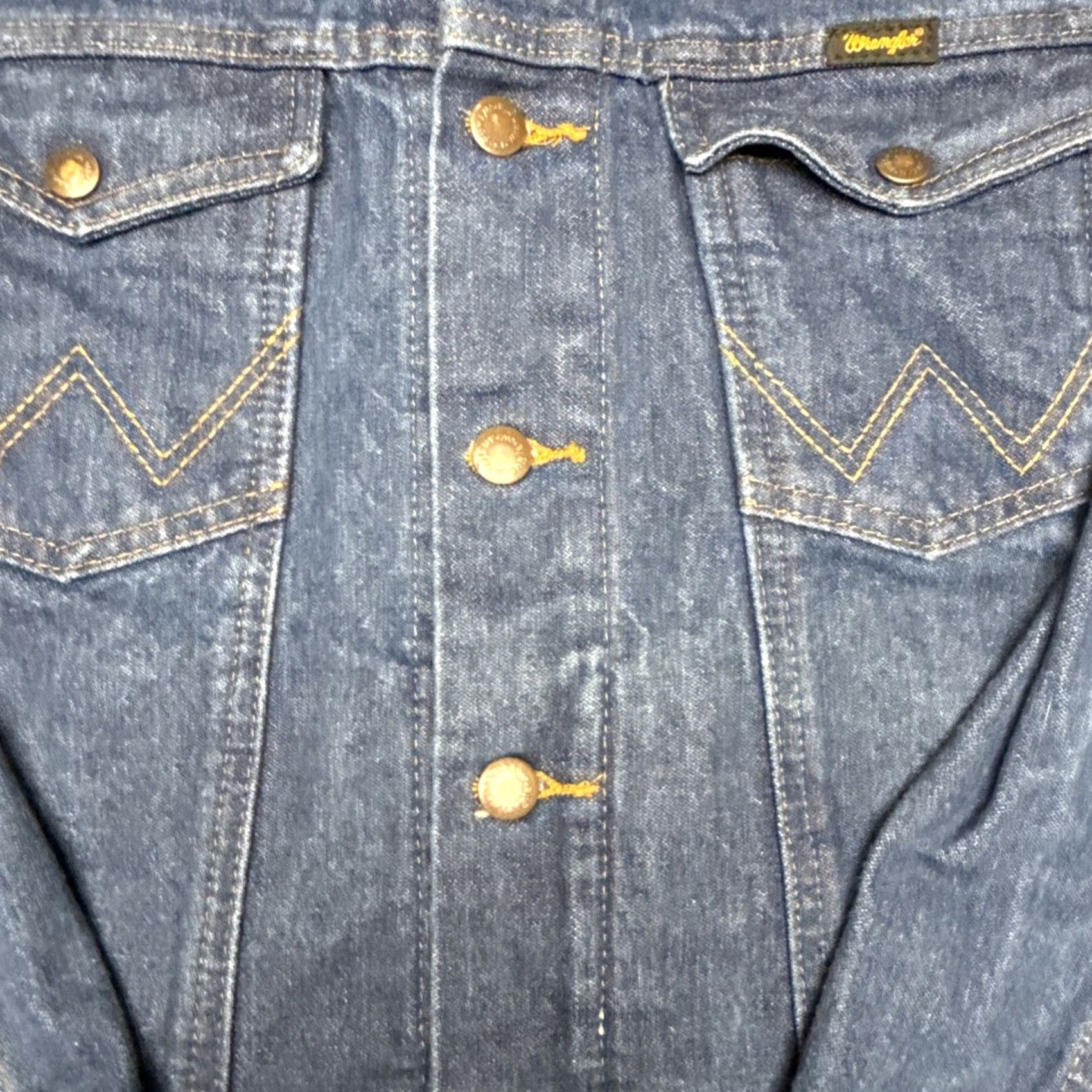 Wrangler Wrangler Western Denim Jacket Mens Size Small Button Blue Embroidered Cowboy 20x24 Regular Biker Style Jacket Size US S / EU 44-46 / 1 - 3 Thumbnail