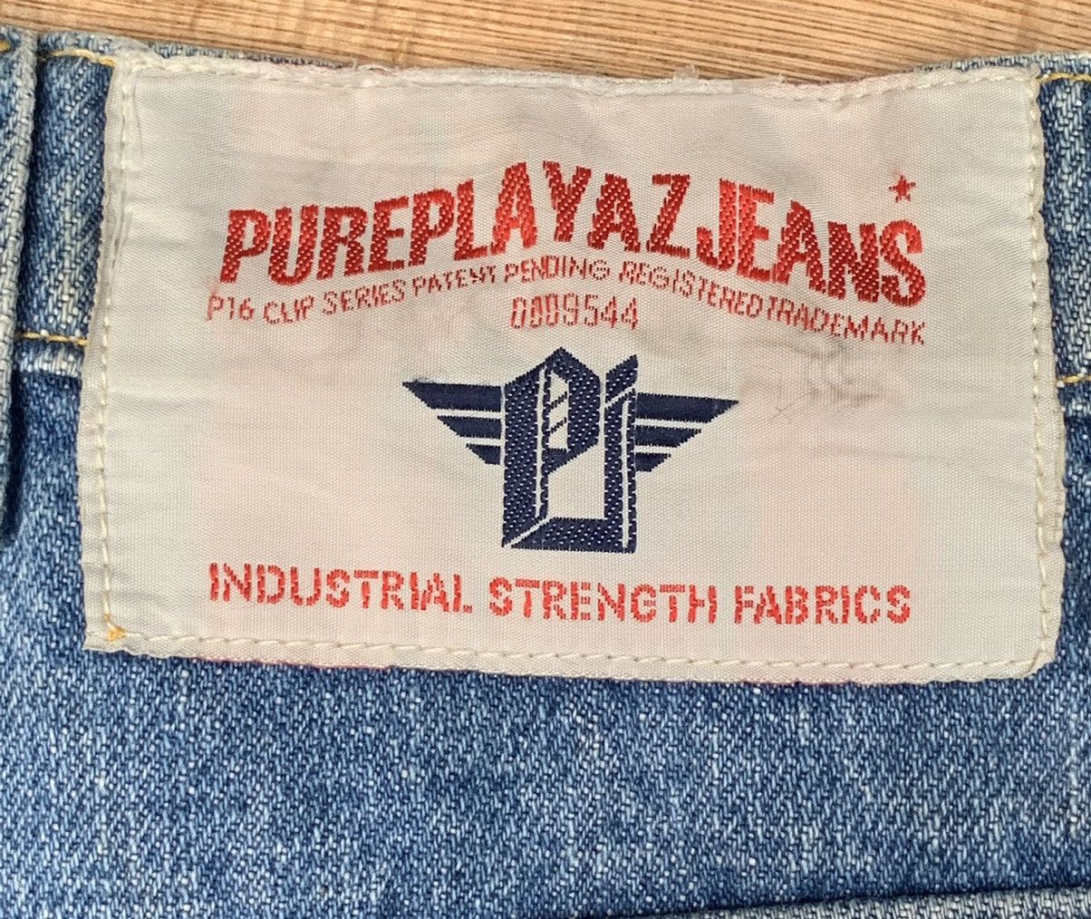 Japanese Brand Vtg PUREPLAYAZ Jeans Baggy Carpenter Like Jnco Hip Hop Pant Size US 31 - 20 Thumbnail