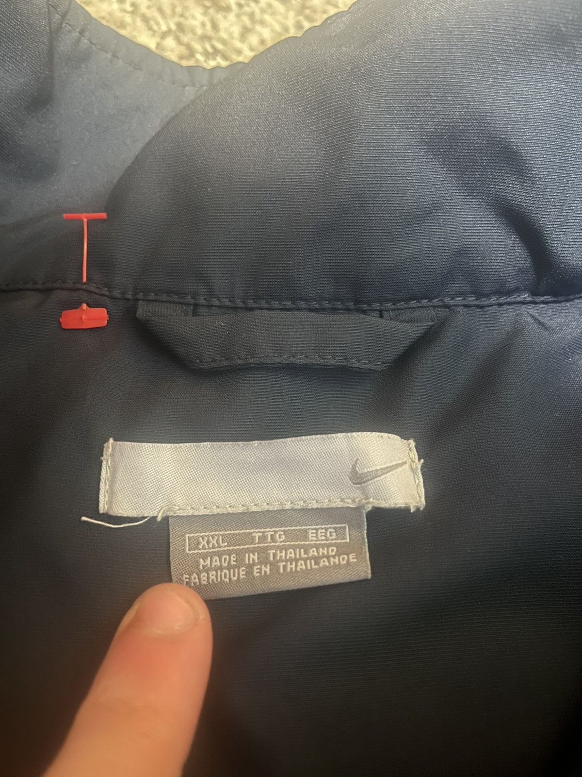 Nike × Vintage navy and white vintage grey tag nike jacket Size US XXL / EU 58 / 5 - 6 Thumbnail