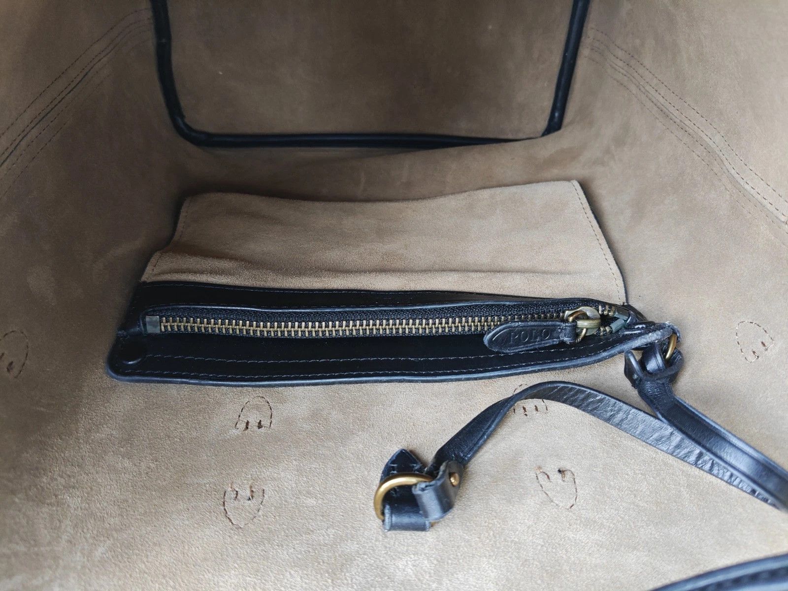 Polo Ralph Lauren Polo Ralph Lauren Bellport Leather Large Bucket Bag FTP 0005 Size ONE SIZE - 6 Thumbnail