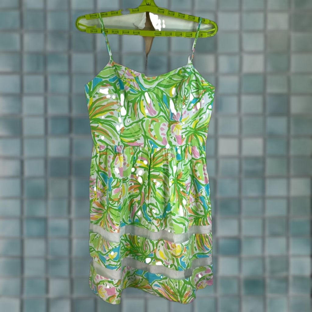 Lilly Pulitzer Lilly Pulitzer Dress Women’s Sleeveless Ollie Dress Elephant Floral Green Size 8 Womens Size M / US 6-8 / IT 42-44 - 1 Thumbnail