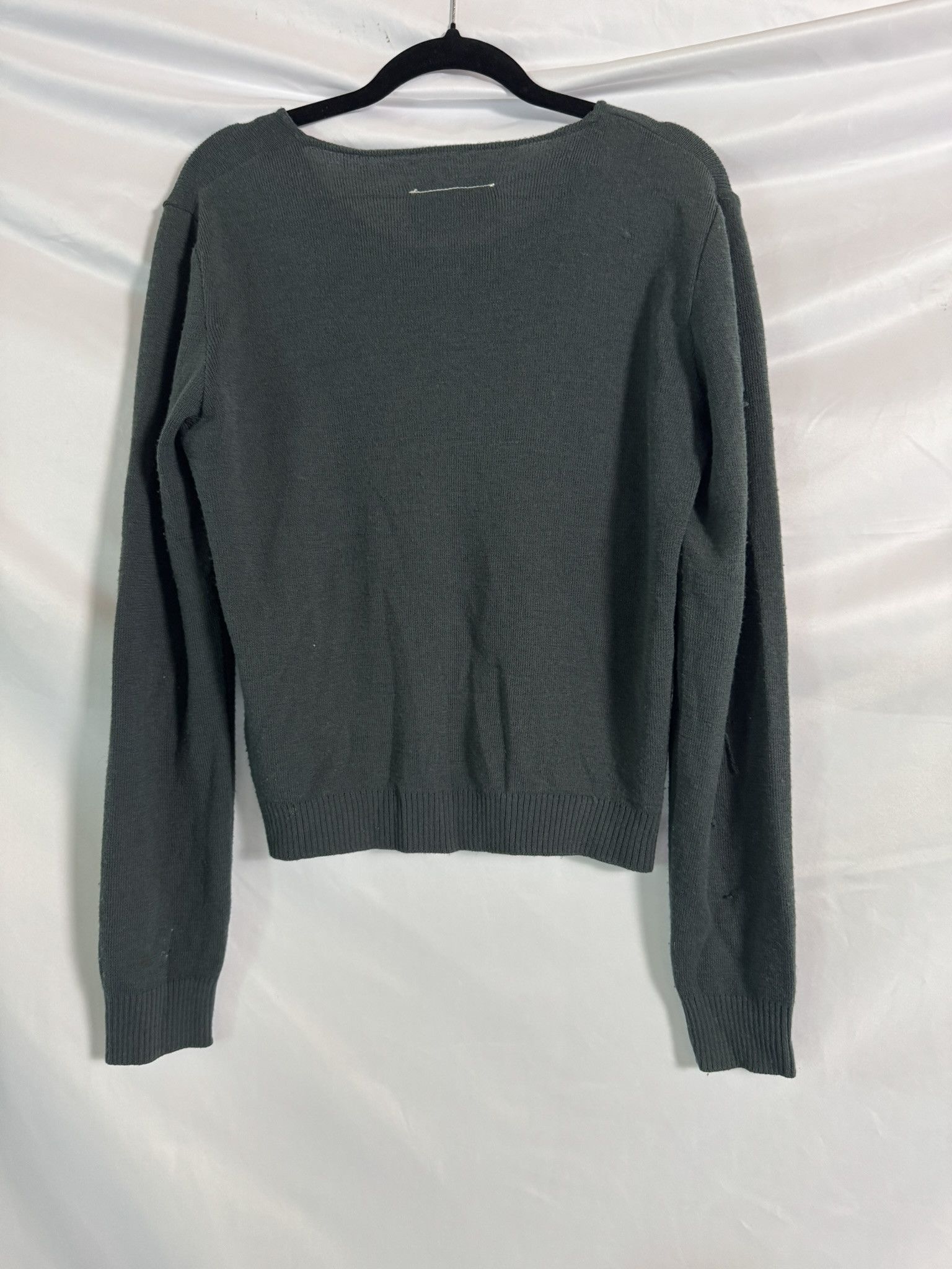 Maison Margiela Vintage Martin Margiela Forest Green Merino/Acrylic Cardigan Size L / US 10 / IT 46 - 3 Thumbnail