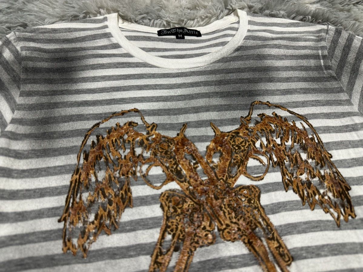 In The Attic 🔥Sick Y2K In The Attic Gun Crosses Guns Striped Shirt Goth Size US M / EU 48-50 / 2 - 3 Thumbnail